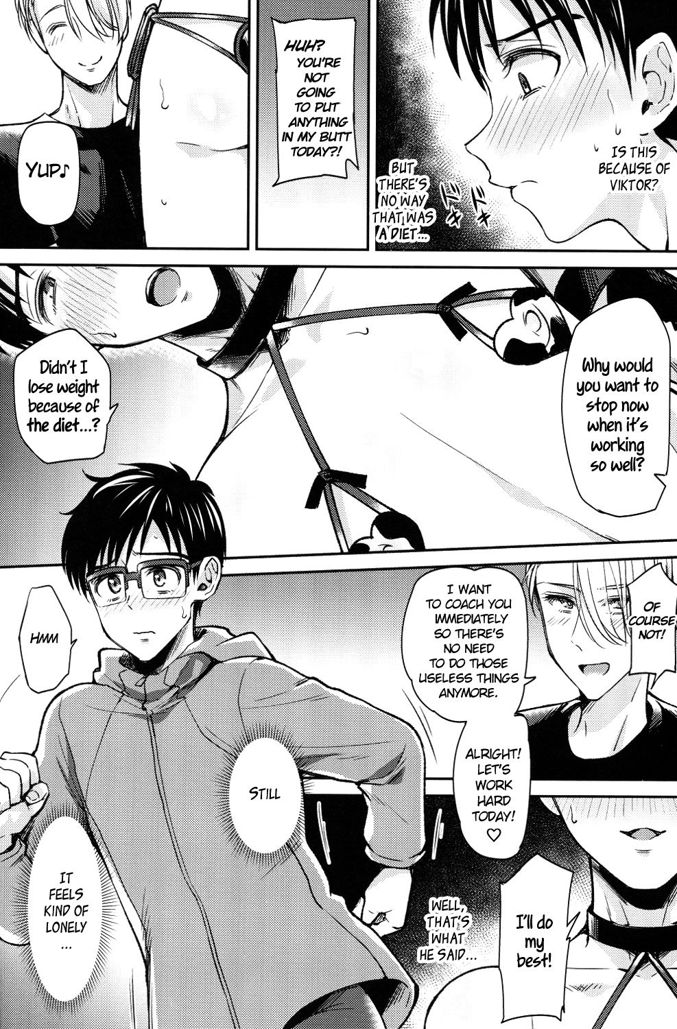 (Ginban no Glory) [Hi-CAL (Kurikama)] Kobuta-chan wo Dosukebe ni suru Mahou (Yuri on Ice)[English] [Decensored] page 13 full