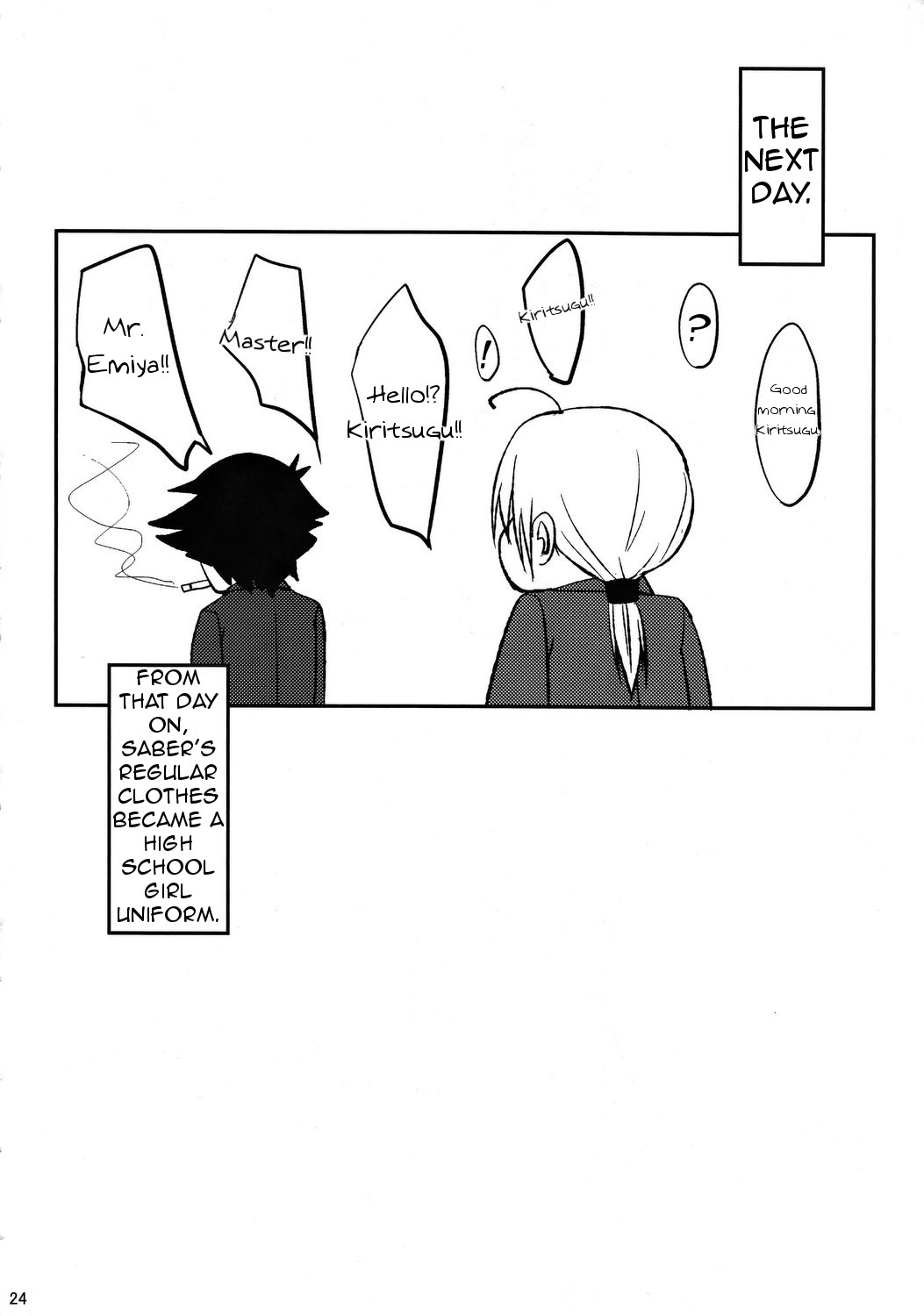 (C82) [Seniman Kartun (Kosuke Haruhito)] Joshikou Saber (Fate/Zero) [English] page 23 full