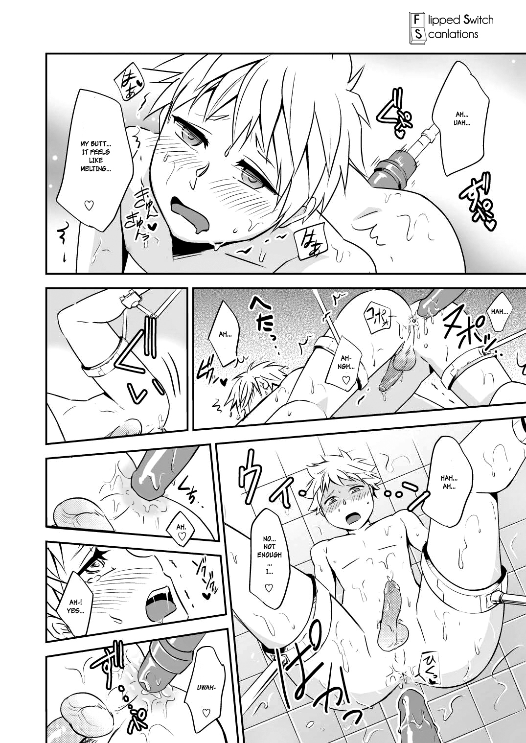 (Shota Scratch 25) [ponkotsu-ki (Waka)] Kaikan! Hi-Tech Bath Time [English] [Flipped Switch Scanlations] [Decensored] page 19 full