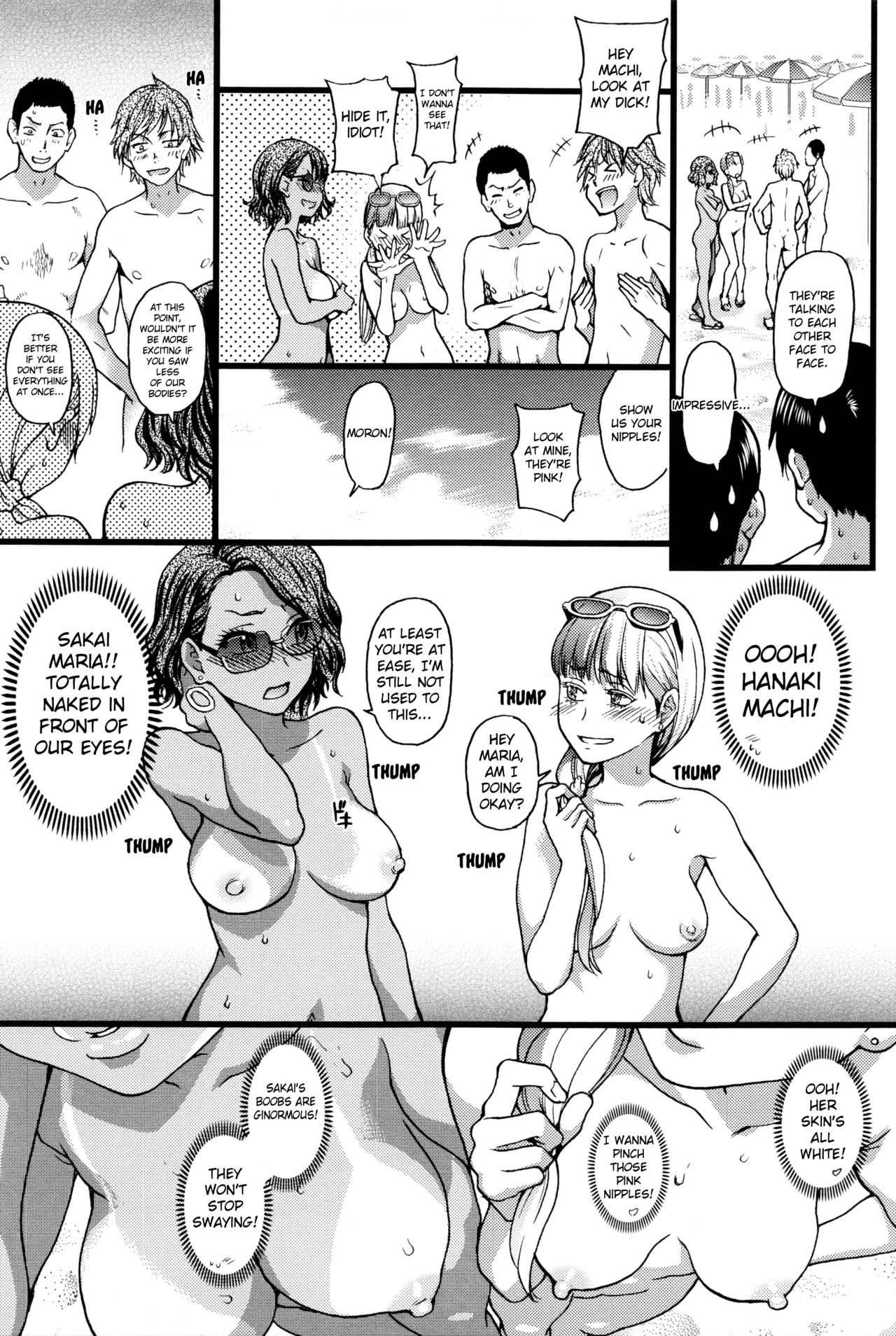 [Shiwasu no Okina] Nudist Beach ni Syuugaku Ryokoude!! - In school trip to the nudist beach!! [English] [Decensored] page 22 full