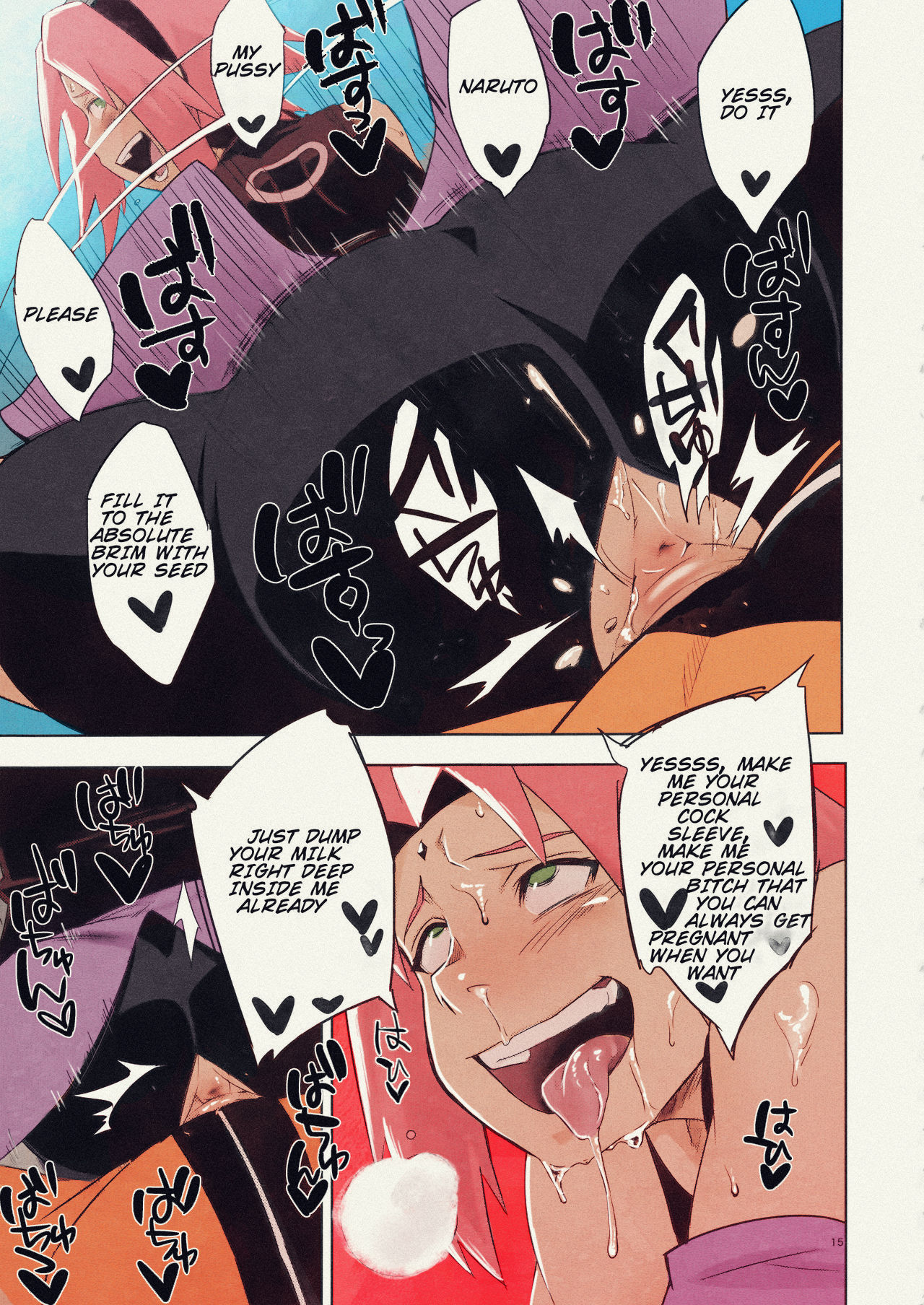 (C94) [Karakishi Youhei-dan Shinga (Sahara Wataru)] Arashi no Bouken (Naruto) [English] [Colorized] [Incomplete] page 14 full