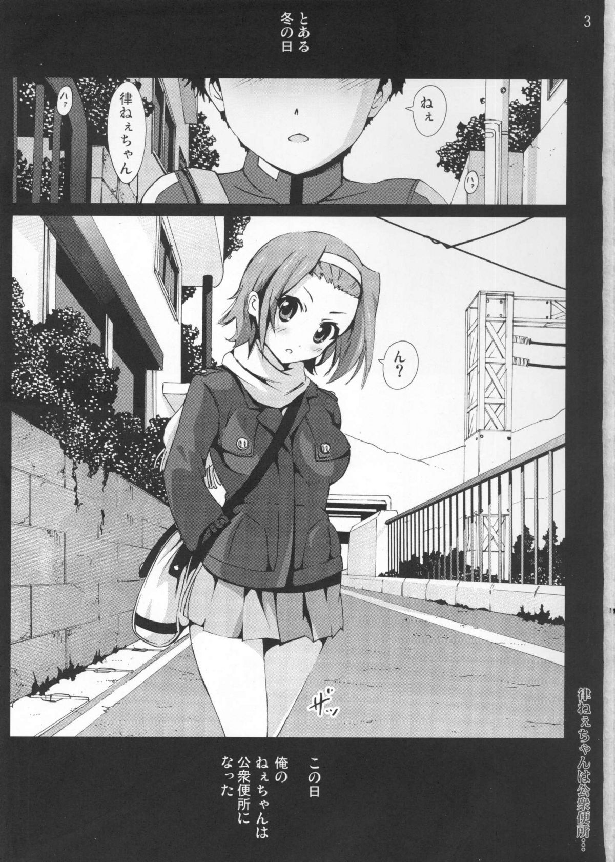 (C77) [Mokusei Zaijuu] Ritsu-neechan wa Koushuu Benjo... (K-ON!) page 2 full