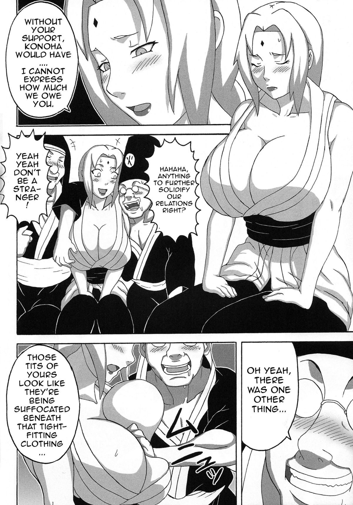 (C80) [Naruho-dou (Naruhodo)] Tsunade no Insettai | Tsunade's Lewd Reception-Party (Naruto) [English] [doujin-moe.us] page 3 full