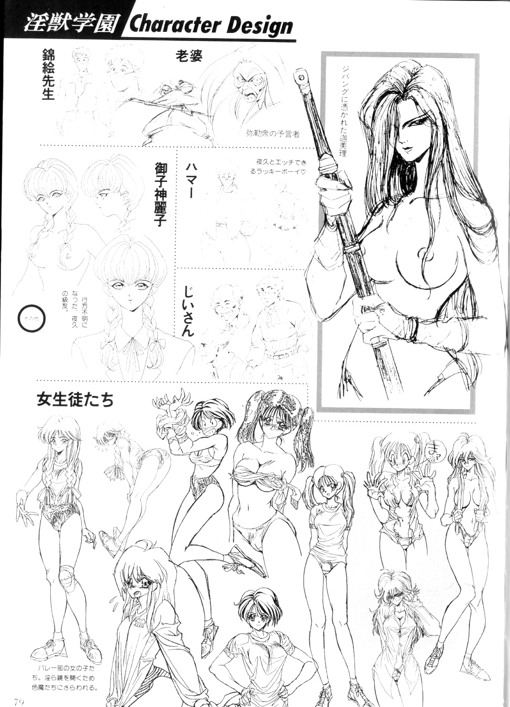 [Artbook][Tokuma Comics Special] Inju Gakuen La Blue Girl Film Grafitti page 78 full