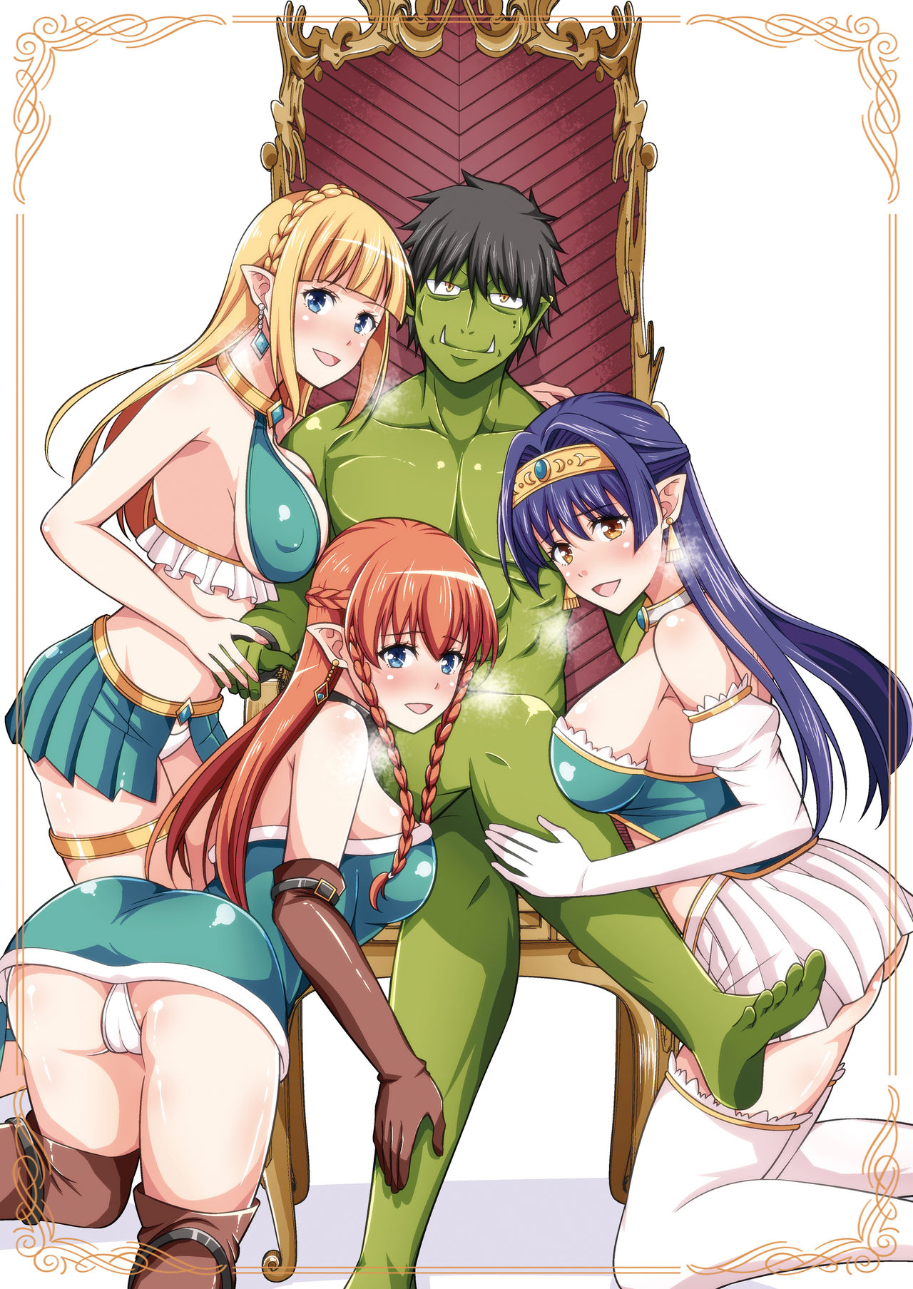 [Yudokuya (Tomokichi)] Charisma AV Danyuu ga Zetsurin Orc ni Isekai Tensei Shita Hanashi. Full Color Soushuuhen [Digital] page 3 full