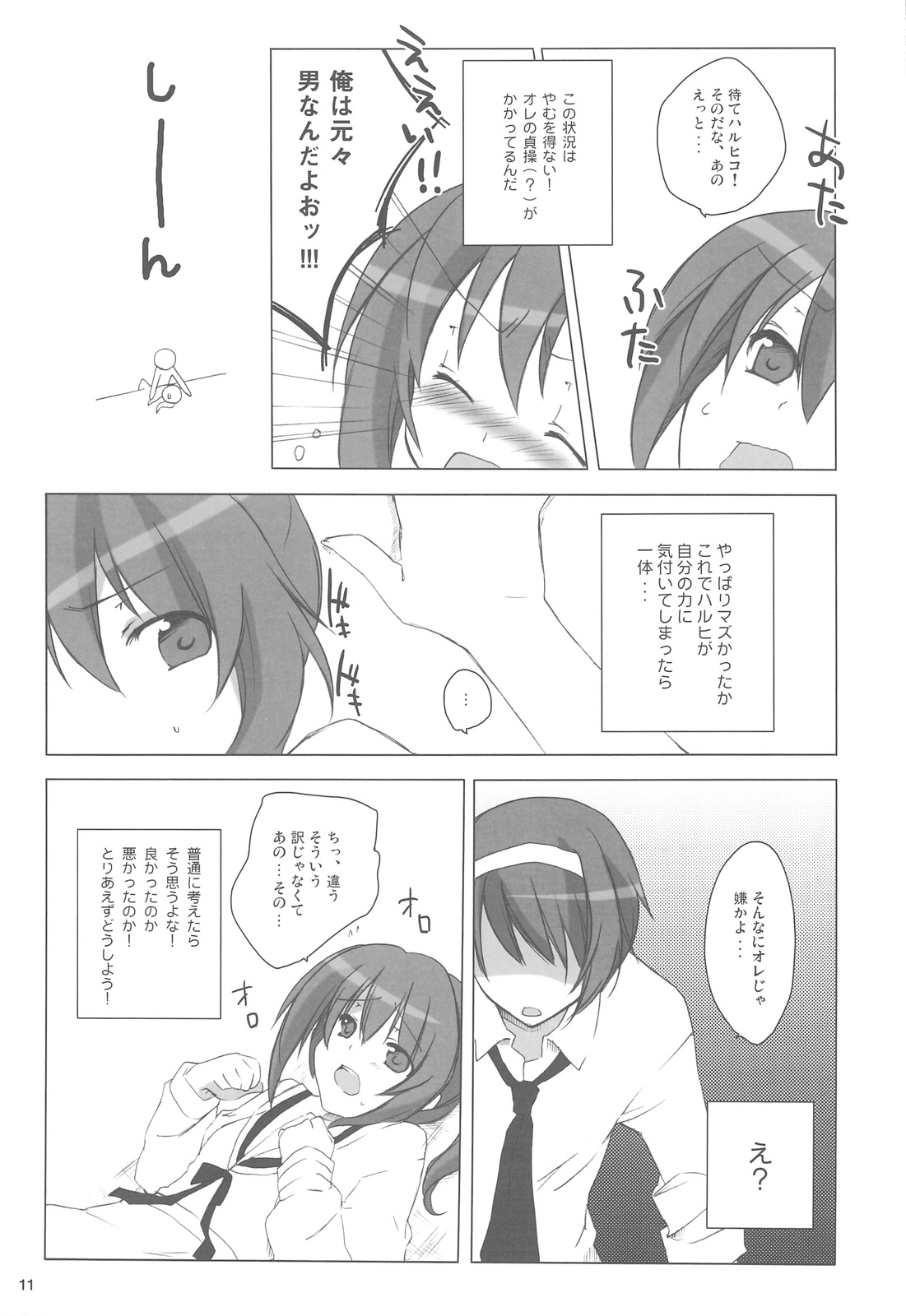 (COMIC1☆3) [nEetest (Yusya)] Kyonko no Hajimete (Suzumiya Haruhi no Yuuutsu) page 11 full