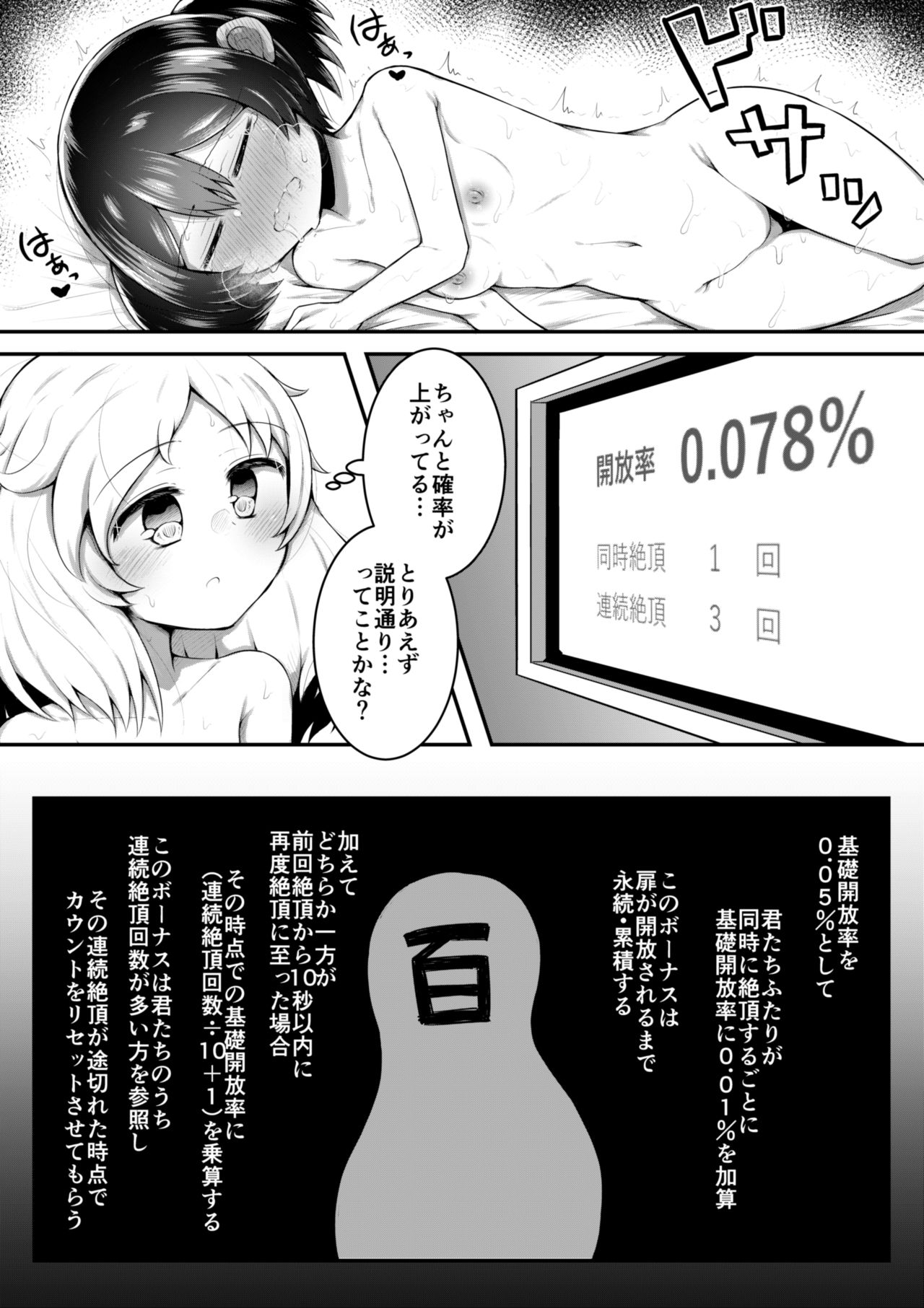 [Suizen no Mimi (Toro Ochi)] Zeccho Suruto 0.05% no Kakuritsu de Derareru Heya page 22 full