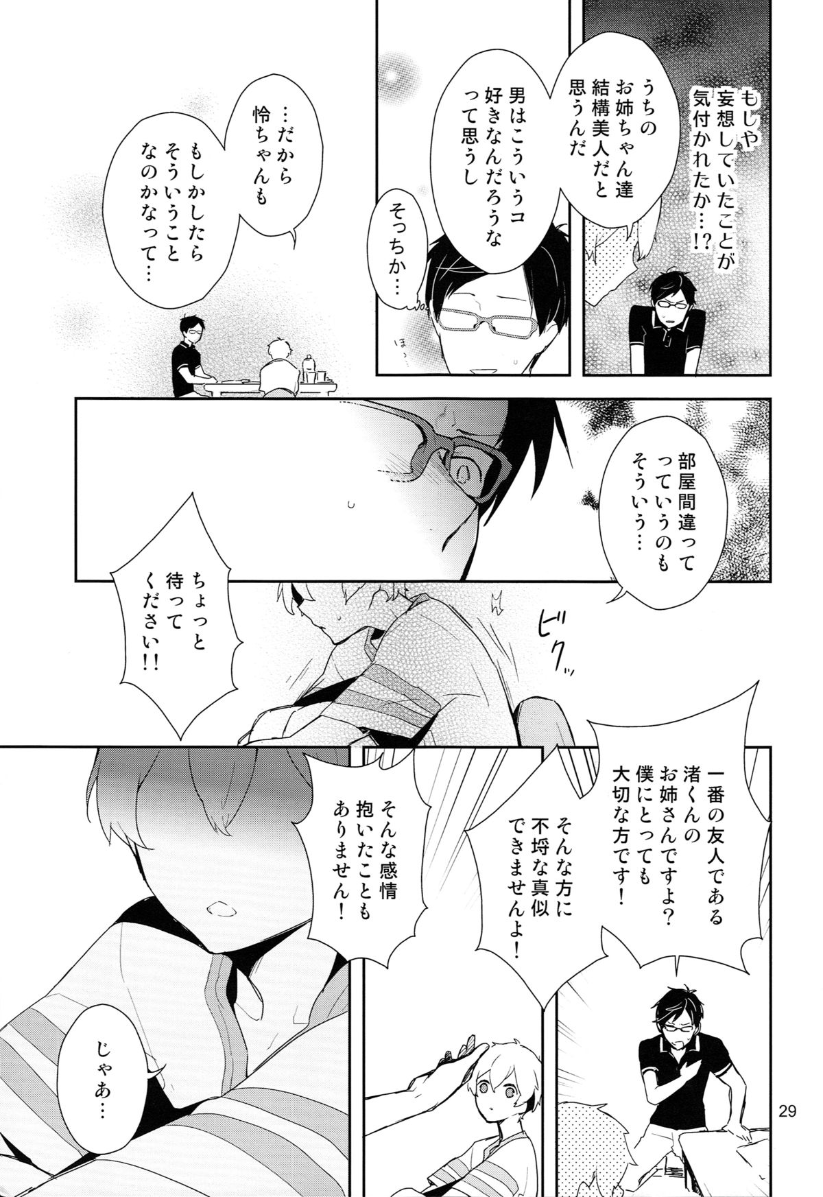 (C87) [MERYx3 (Numeri)] Ryuugazaki nanigashi wa seiyoku wo moteamashite iru. (Free!) page 29 full