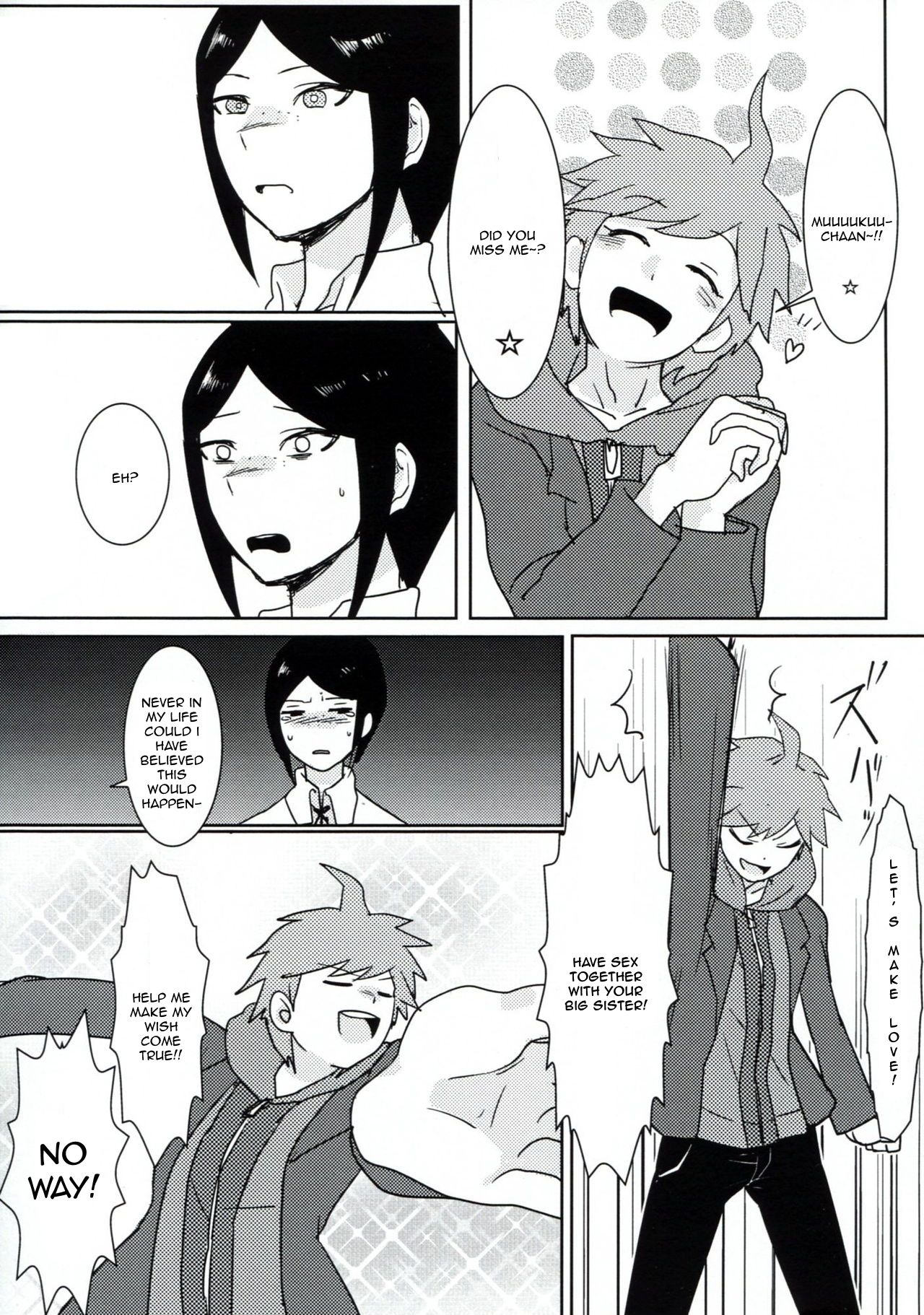 (Gakuen Trial) [Hanaji (Douman Ao)] Psycho x Fake (Danganronpa) [English] [Amamiami-kun] page 10 full