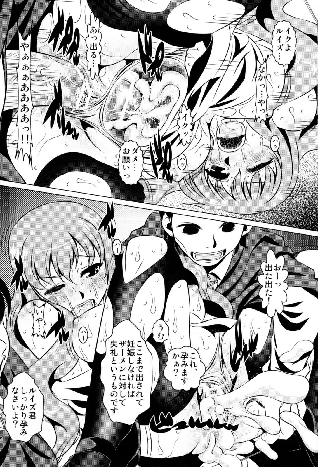 (C72) [Yuugai Tosho Kikaku (Satochizu, Tanaka Naburu)] Shuudan Boukou Kyousei Jutai (Zero no Tsukaima) page 13 full