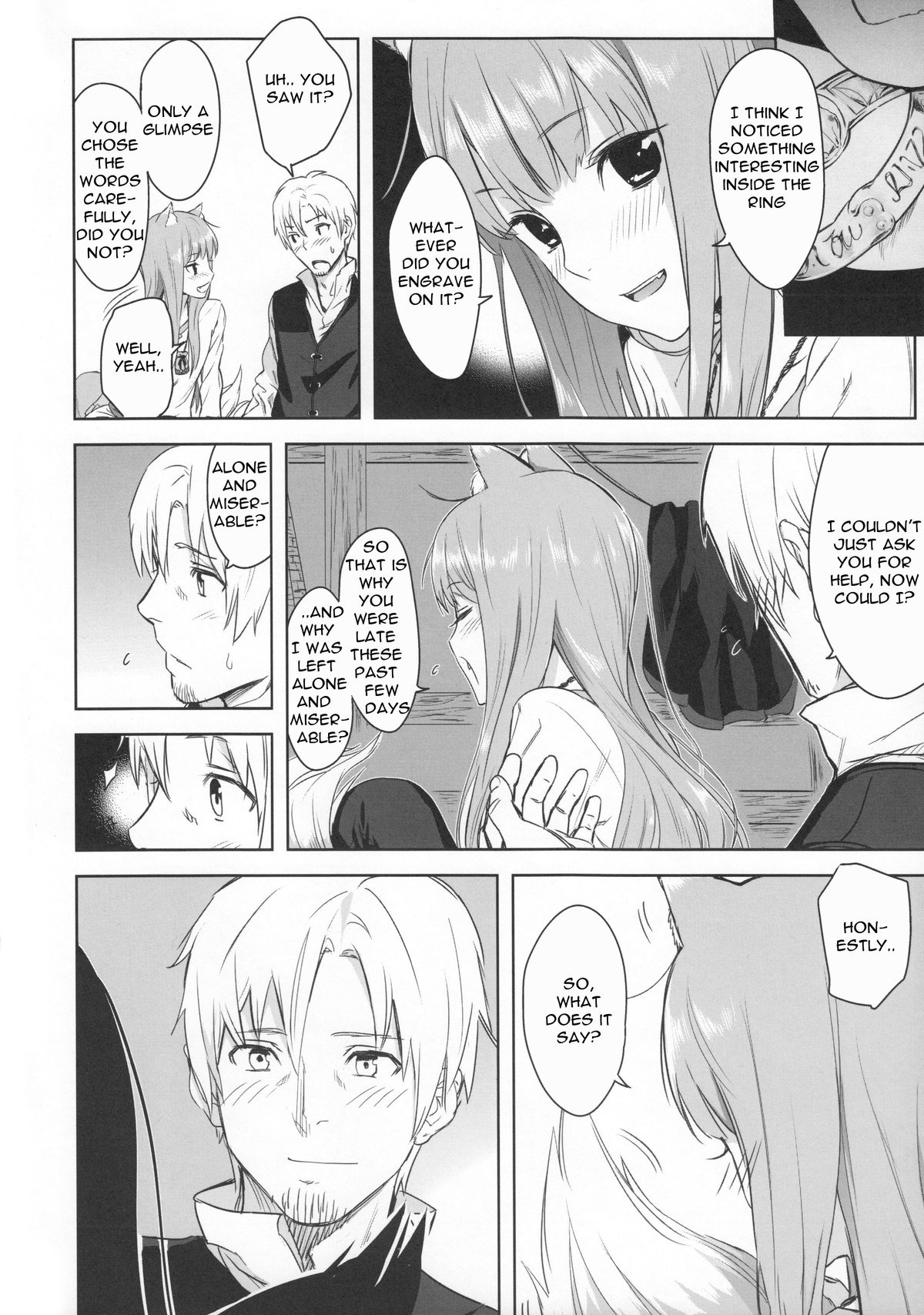 (C83) [Ajisaidenden (Kawakami Rokkaku, Takanashi Rei)] Harvest II (Spice and Wolf) [English] {Drunken Wolf} page 18 full