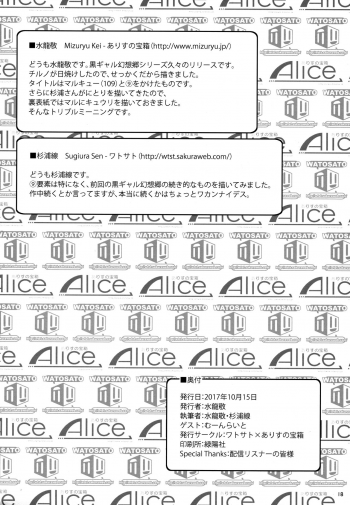 (Shuuki Reitaisai 4) [Alice no Takarabako, Watosato (Mizuryu Kei, Sugiura Sen)] Kuro Gal Gensoukyou Marukyuu! (Touhou Project) [English] {doujins.com} - page 17
