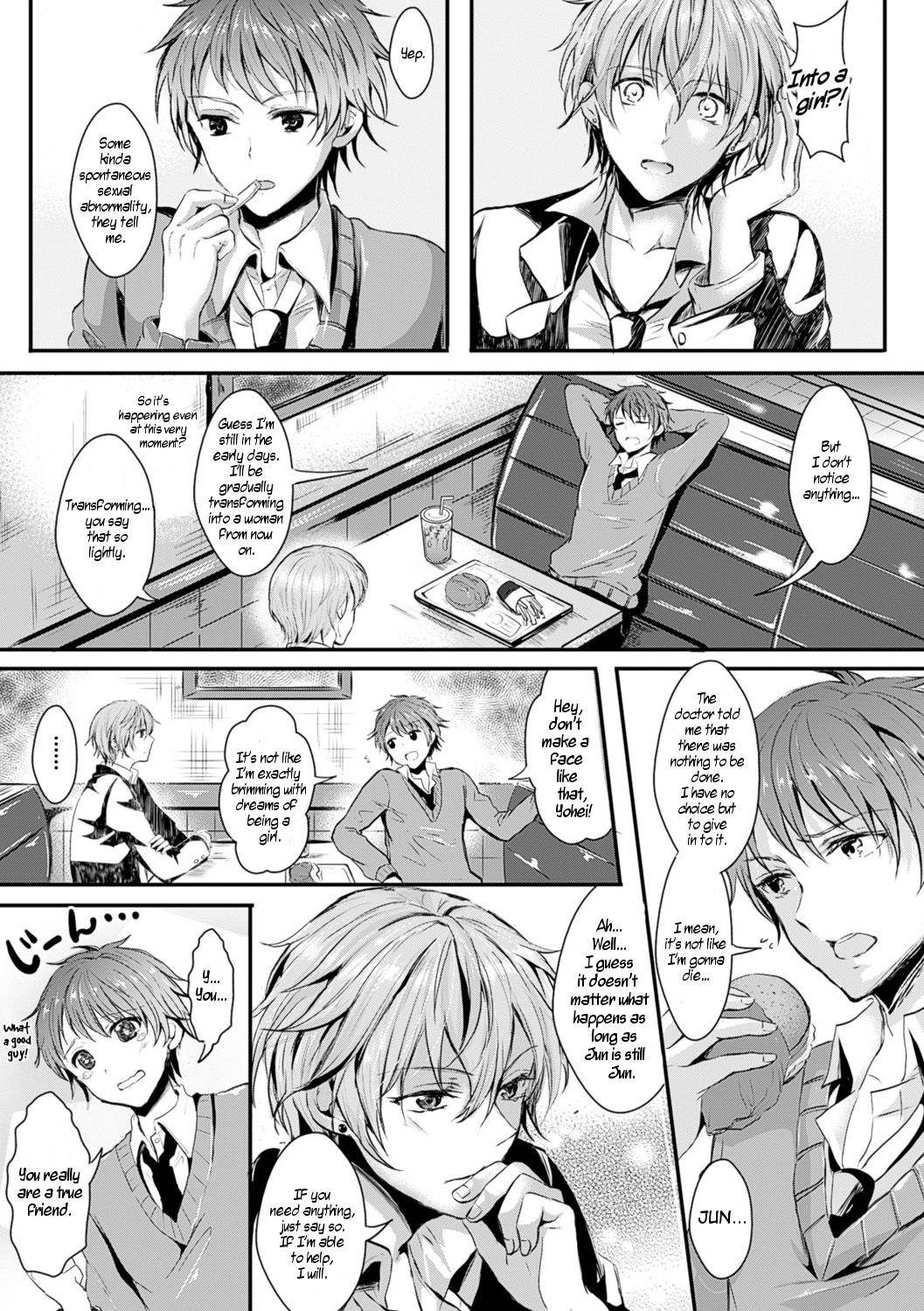 [Aji Pontarou] Onna ni Natte Koishite | I Became a Woman and Fell in Love (Kanojo e Class Change! ~Onna ni Natte Koishite~) [English] [Digital] page 1 full