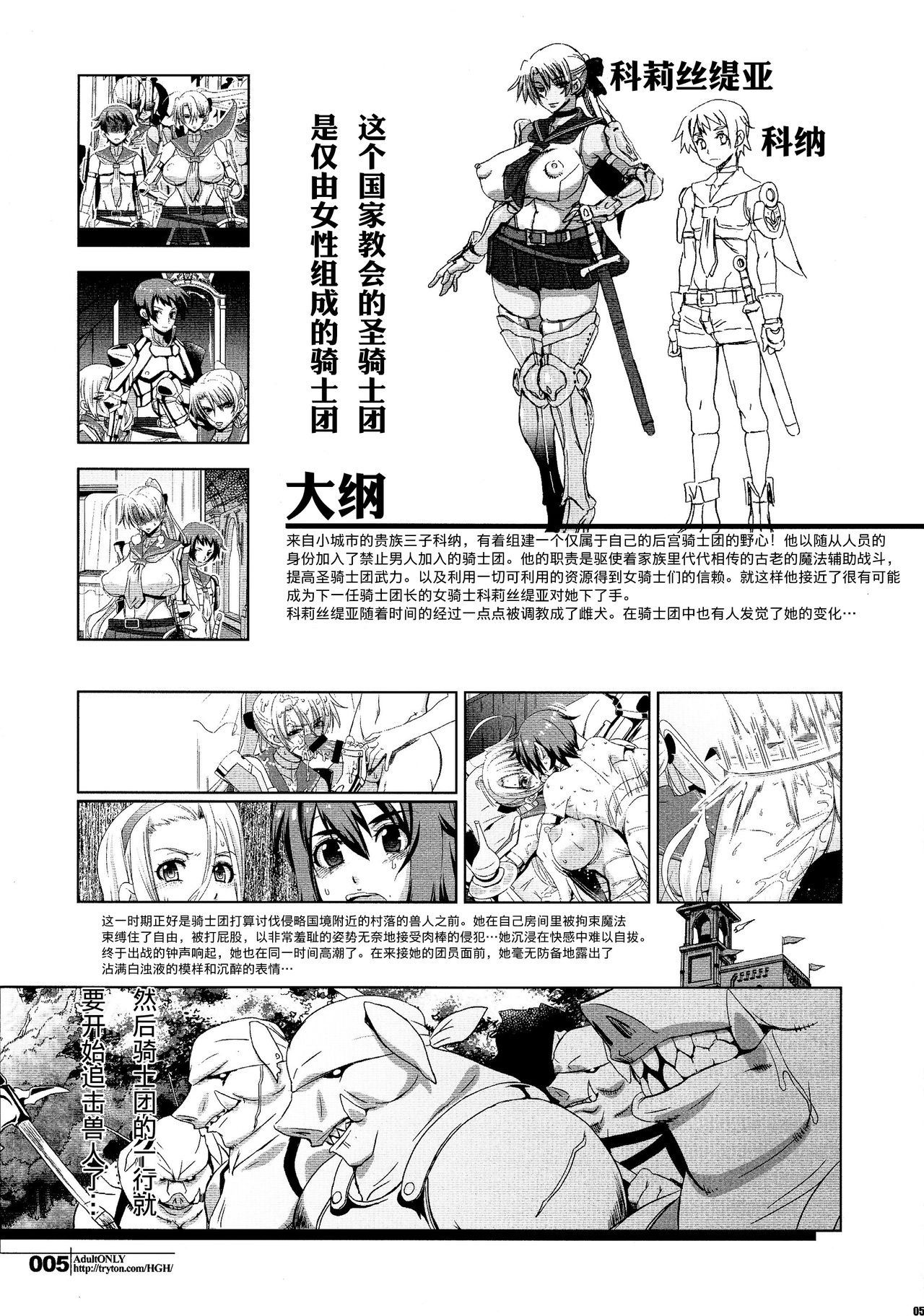 (C87) [HGH (HG Chagawa)] Slave Knight #202 ~Toraware no Seikishi~ [Chinese] [不咕鸟汉化组] page 5 full