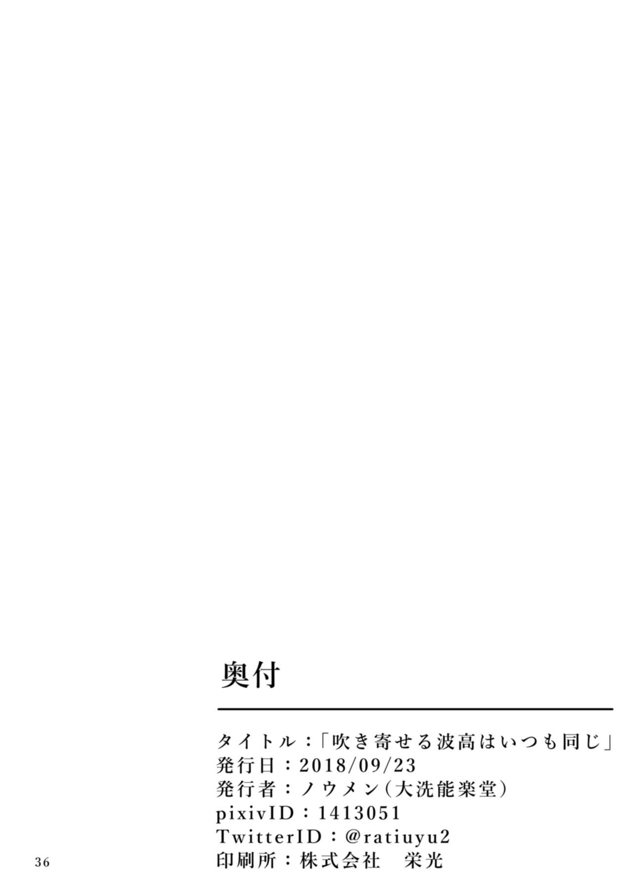 [Ooarai Nourakudou (Noumen)] Fukiyoseru Hakou wa Itsumo Onaji (Girls und Panzer) [Digital] page 38 full