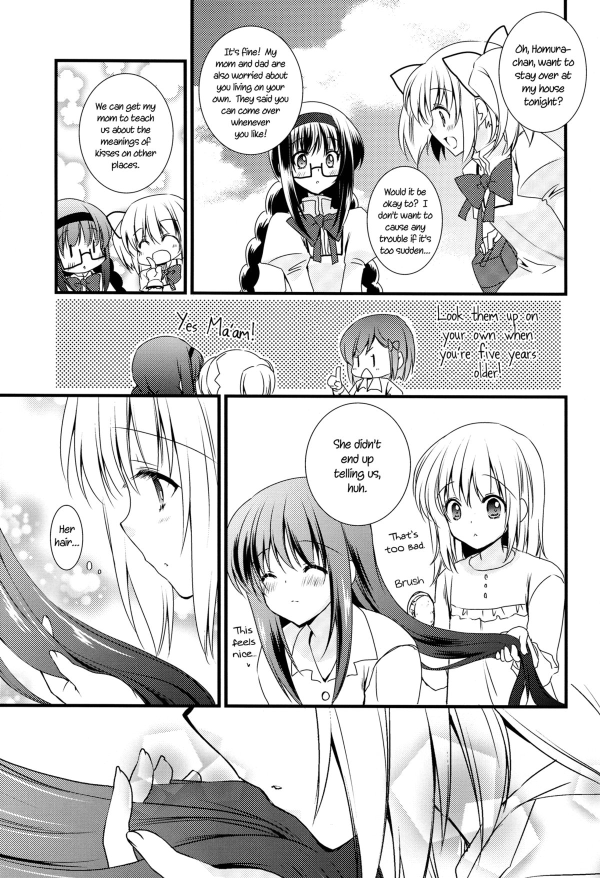 (C82) [Fukuya (Tama II)] Hoho ni Mabuta ni Kuchibiru ni | On Your Cheeks, On Your Eyelids, On Your Lips (Puella Magi Madoka Magica) [English] [Yuri-ism] page 14 full