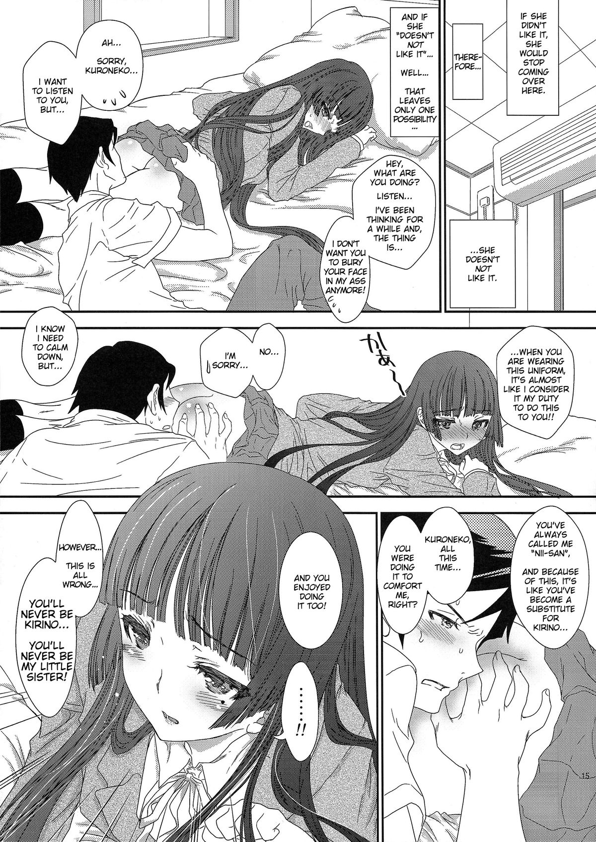 (C79) [Shoujo Gesshoku (Shimao Kazu)] Kuronekoizm (Ore no Imouto ga Konna ni Kawaii Wake ga Nai) [English] {captcarisma} page 15 full