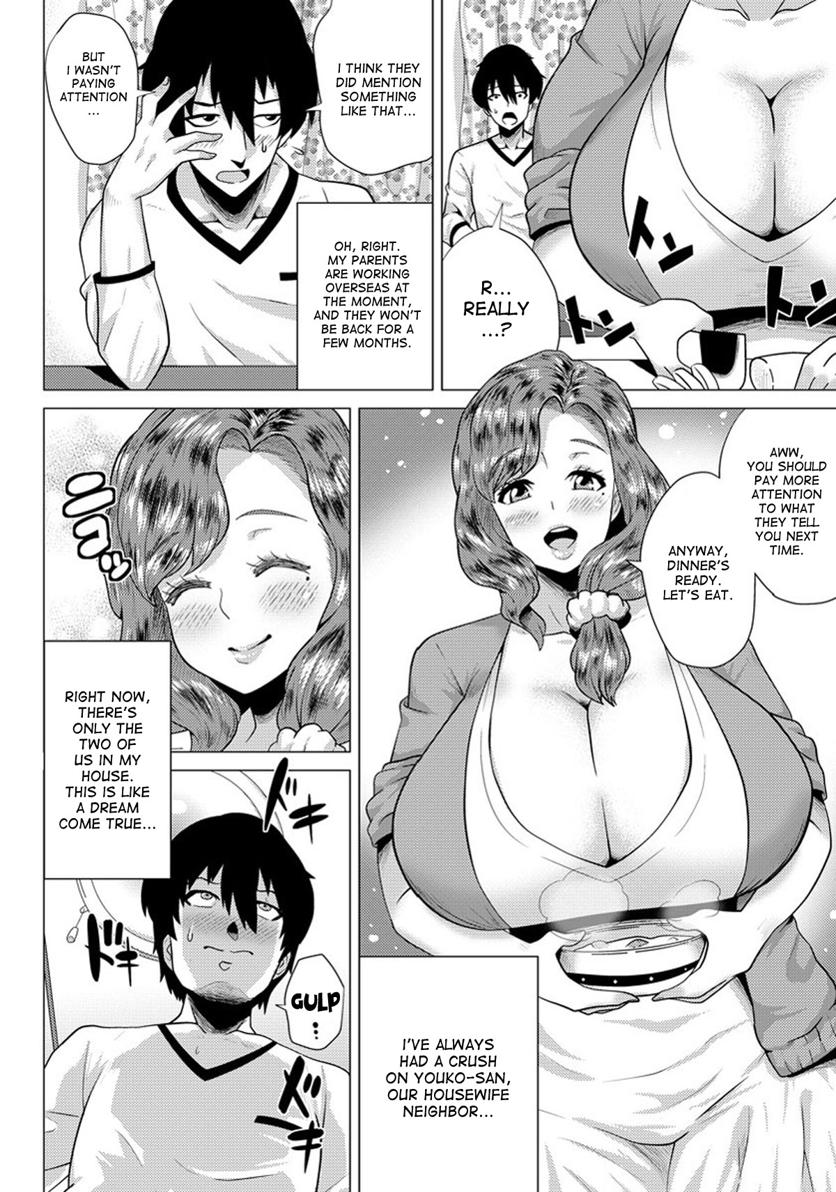 [Yokkora] Megabody Night ~Watashi no Oniku wo Meshiagare~ | Megabody Night ~My voluptuous body & mom love~ [English] {Laruffi + desudesu + EHCOVE} page 49 full