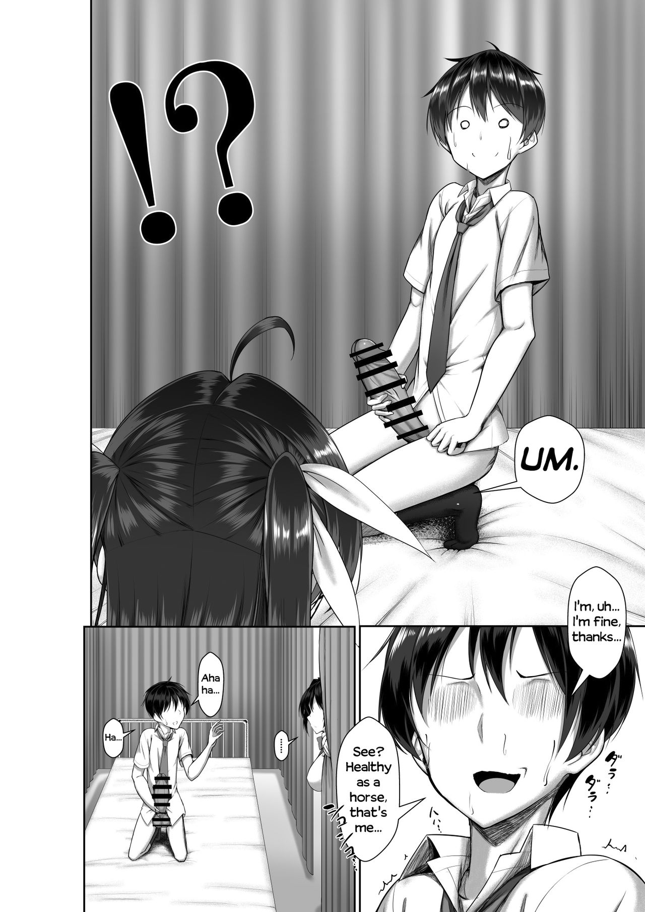 [Kawahagitei] Toppatsusei Bokki Shoukougun ~Jii Fuzen o Soete~ | Idiopathic Erectile Syndrome: When Masturbation Fails [English] [Seyzer Koze] page 22 full