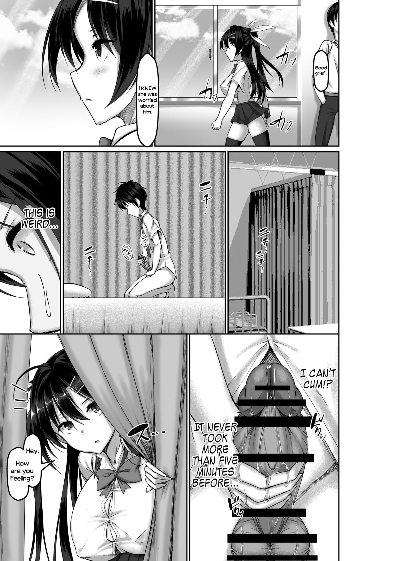 [Kawahagitei] Toppatsusei Bokki Shoukougun ~Jii Fuzen o Soete~ | Idiopathic Erectile Syndrome: When Masturbation Fails [English] [Seyzer Koze] page 21 full