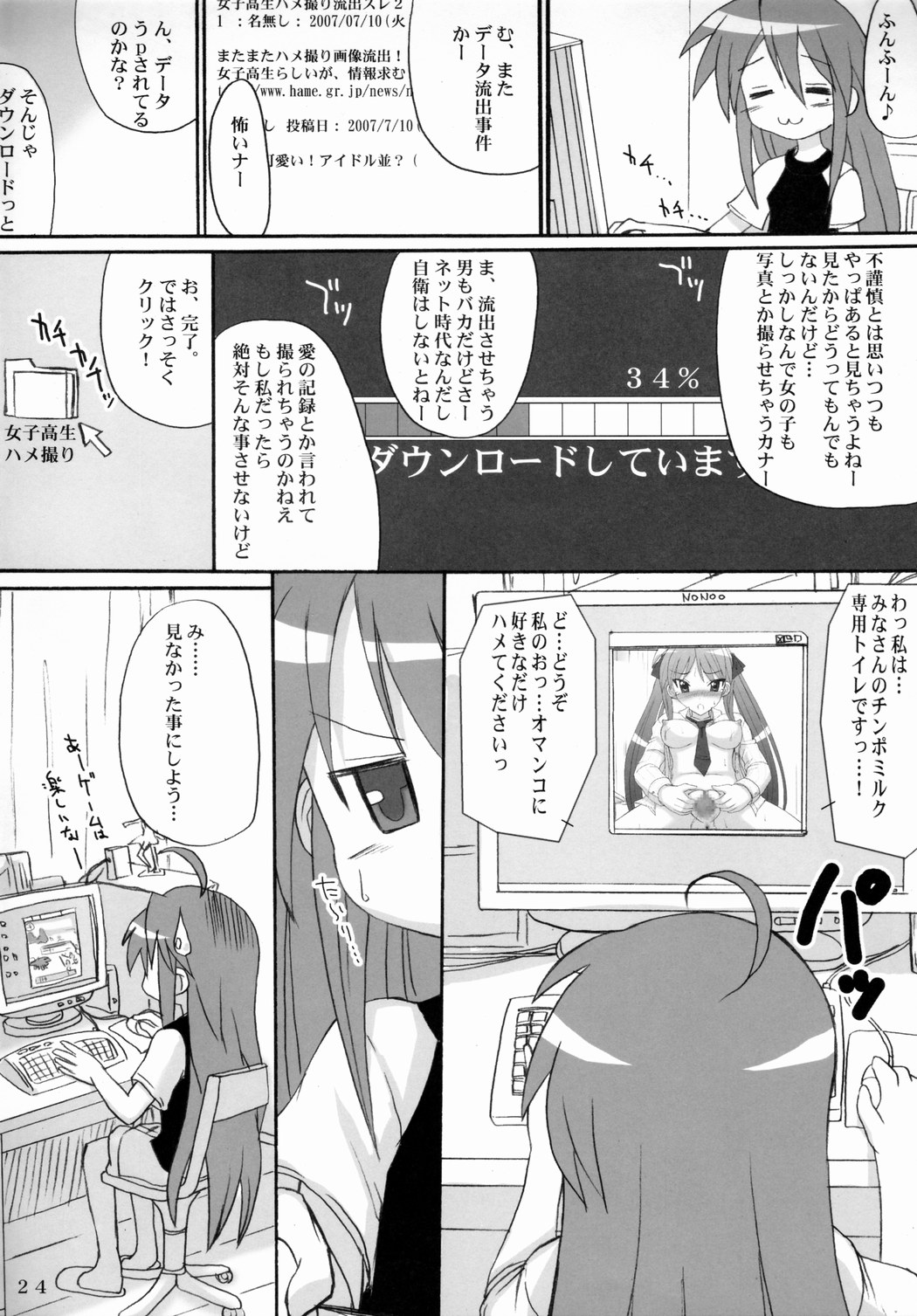 (C72) [VOLTCOMPANY. (Asahimaru)] Milk Diet (Lucky Star) page 23 full