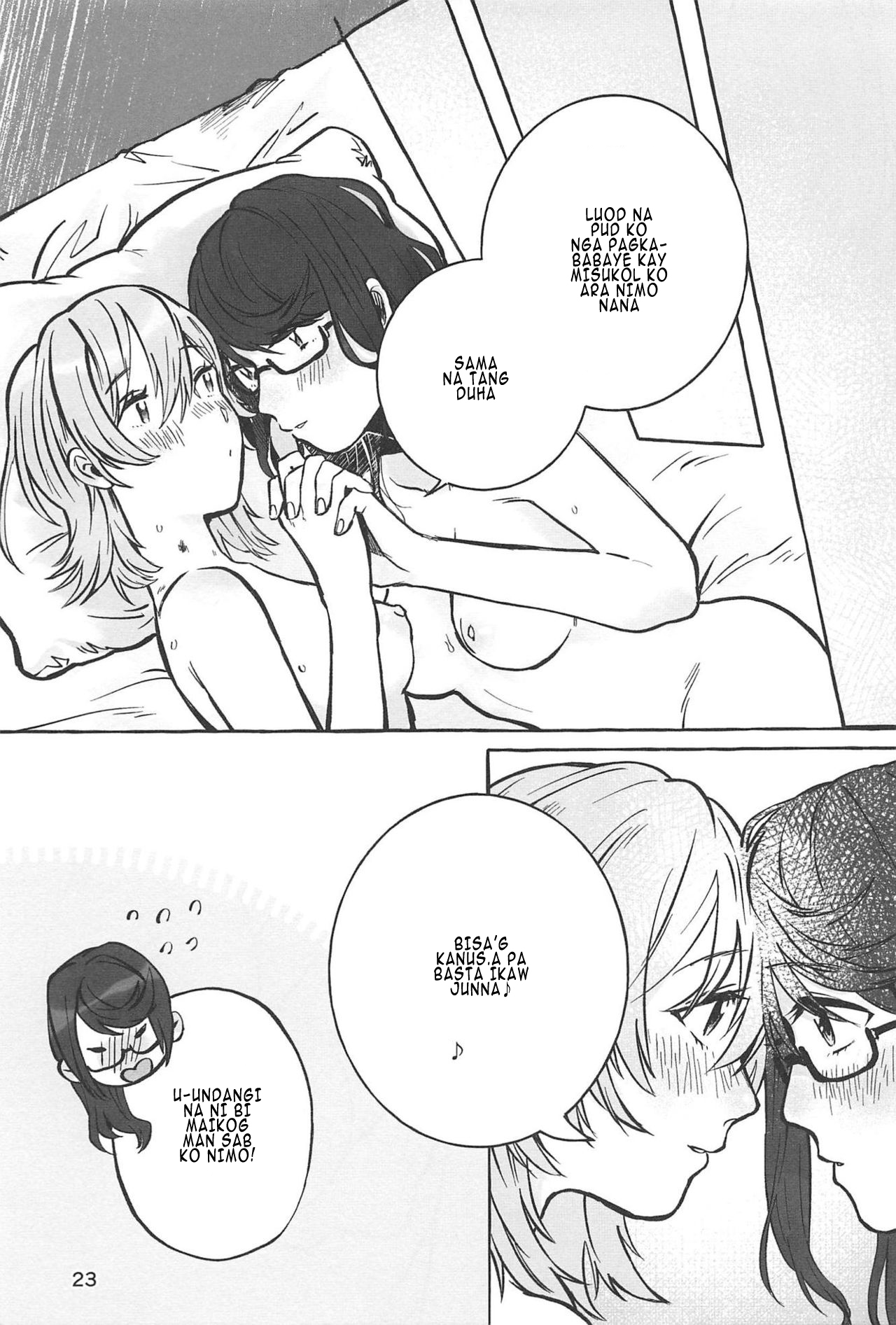 (Girls Love Festival 25) [chabochaboseinikuten (chabo)] manimani | masulundon (Shoujo Kageki Revue Starlight) [Binisaya] page 22 full