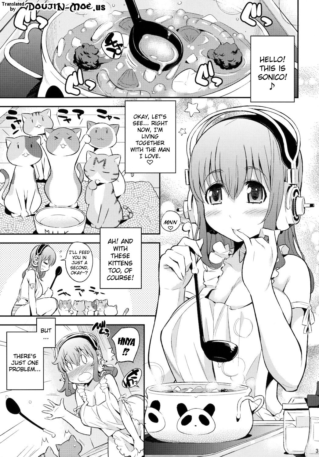 (C80) [Kusari Caterpillar (Yoshiron)] Sonikano (Super Sonico) [English] {doujin-moe.us} page 2 full