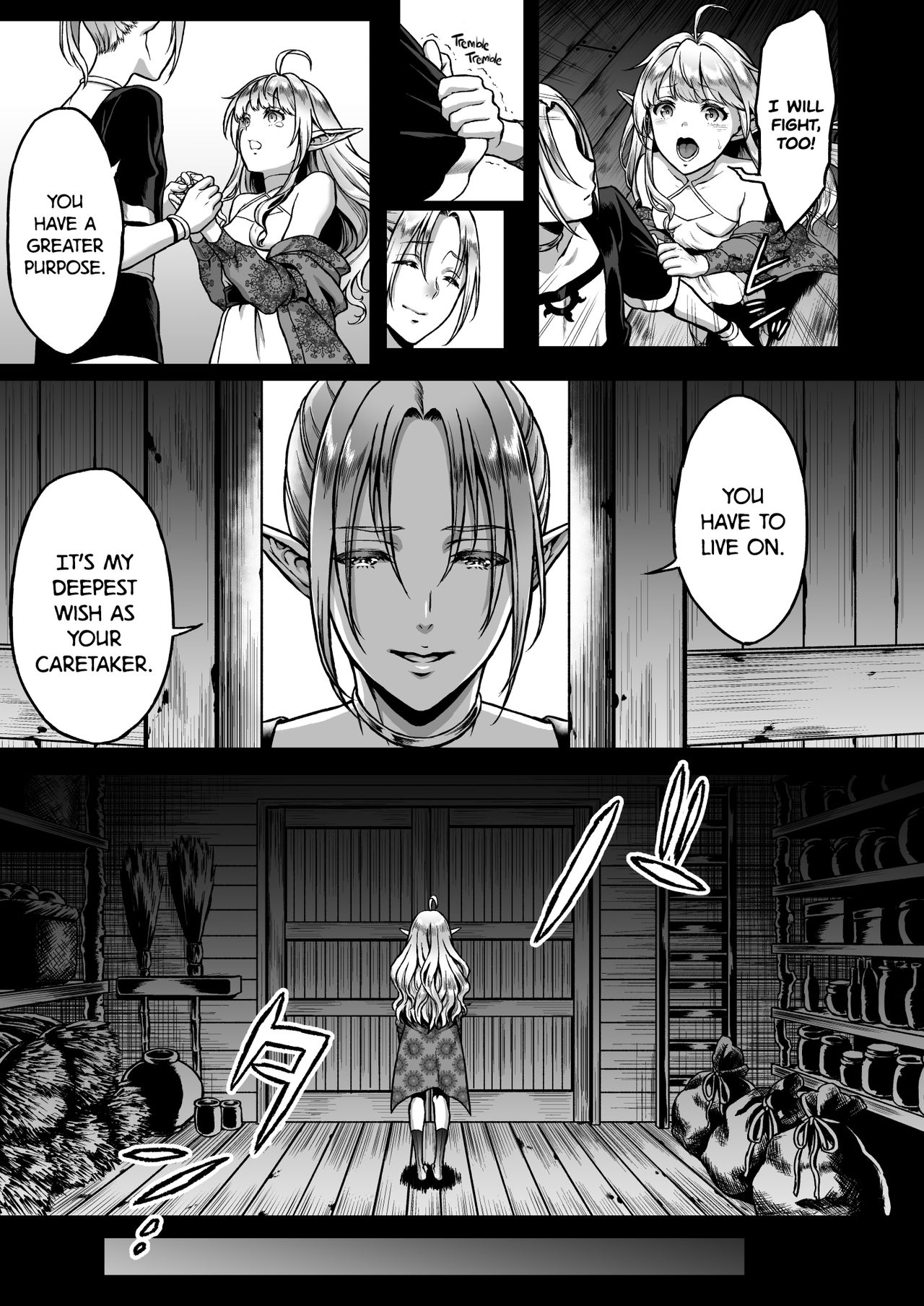 [H.B.A (Usagi Nagomu)] Tasogare no Shou Elf 2 - The story of Emma's side | The Melancholic Elf Whore 2 [BloodFever + Redlantern] [English] [Digital] page 5 full
