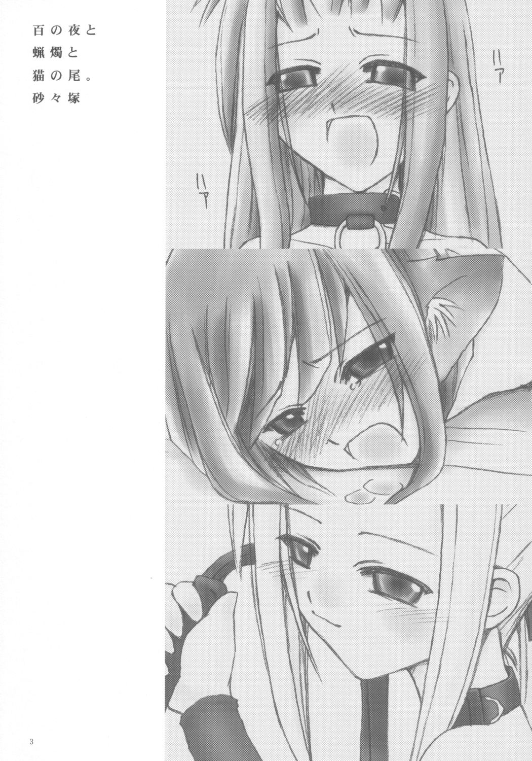 (C65) [Sasaduka (Riuichi)] Hyaku no yoru to rousoku to neko no o page 2 full