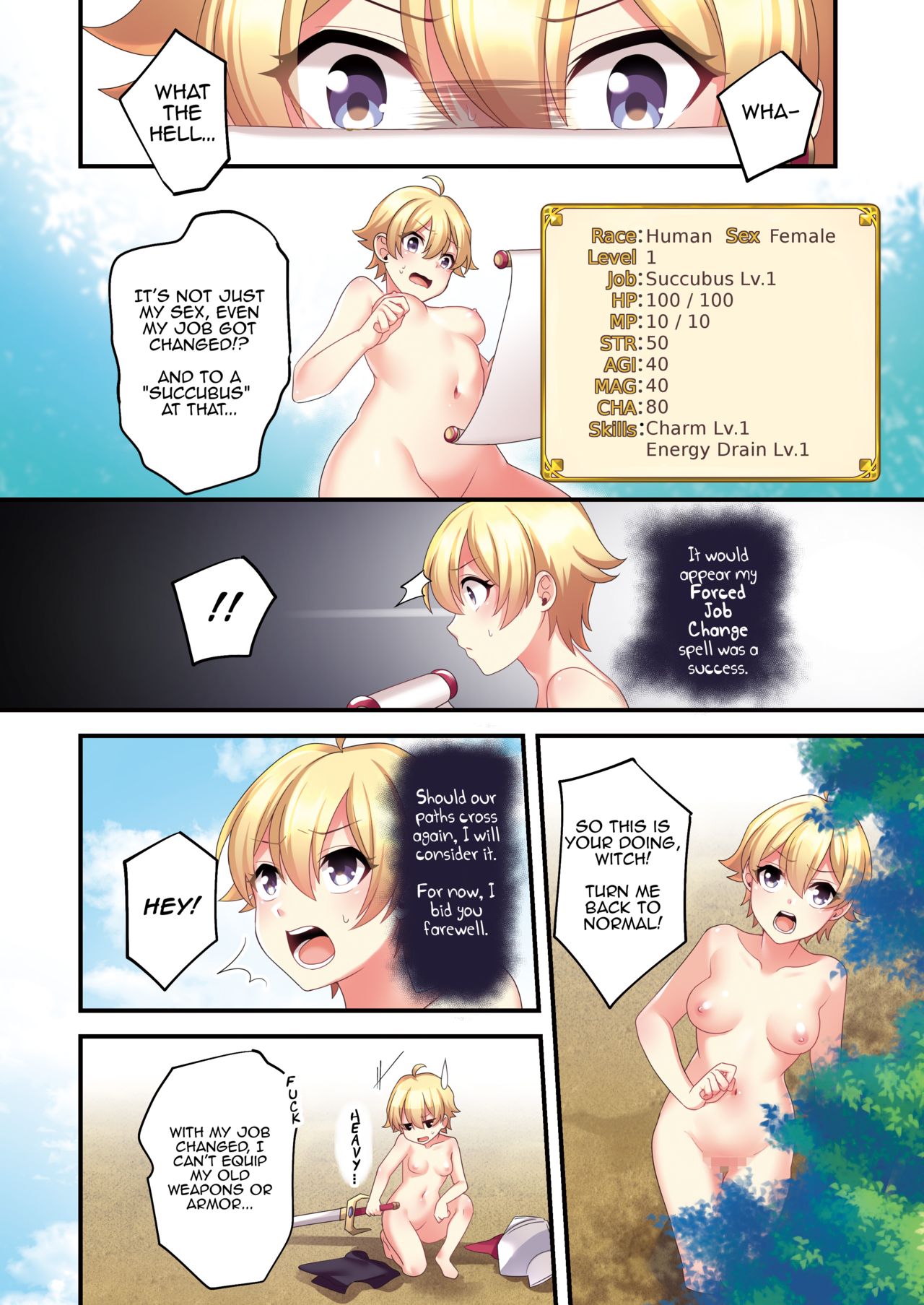 [TSF no F (meito)] Sakyubasu ♀ ni Kyousei Tenshoku Saserareta Ore ♂ | I (♂) was forcibly changed into a succubus (♀) [English] [Digital] page 4 full