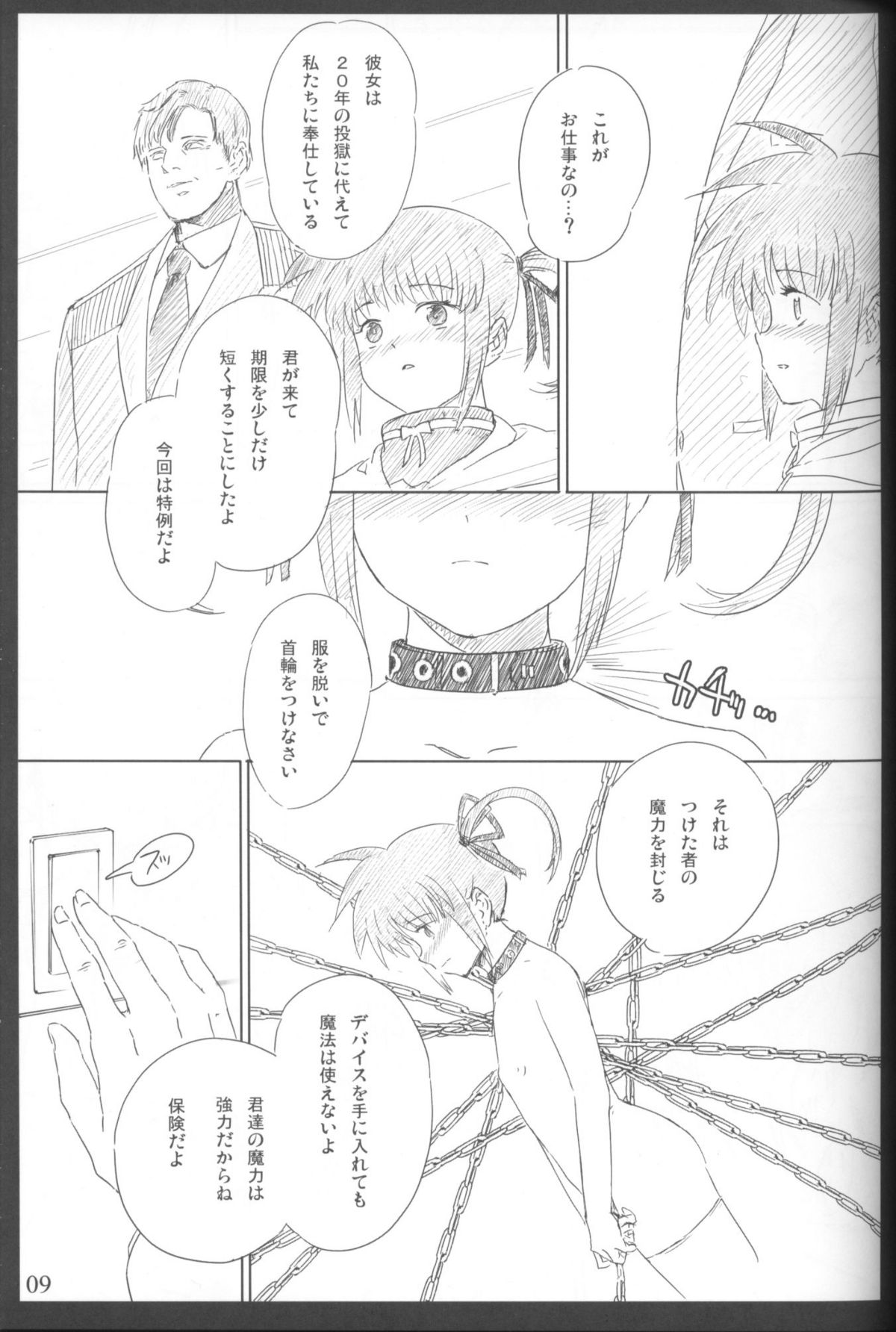 (SC35) [Basutei Shower (Katsurai Yoshiaki)] Jikuu Kanrikyoku Nikudorei-ka Kahitsuban (Mahou Shoujo Lyrical Nanoha) page 8 full
