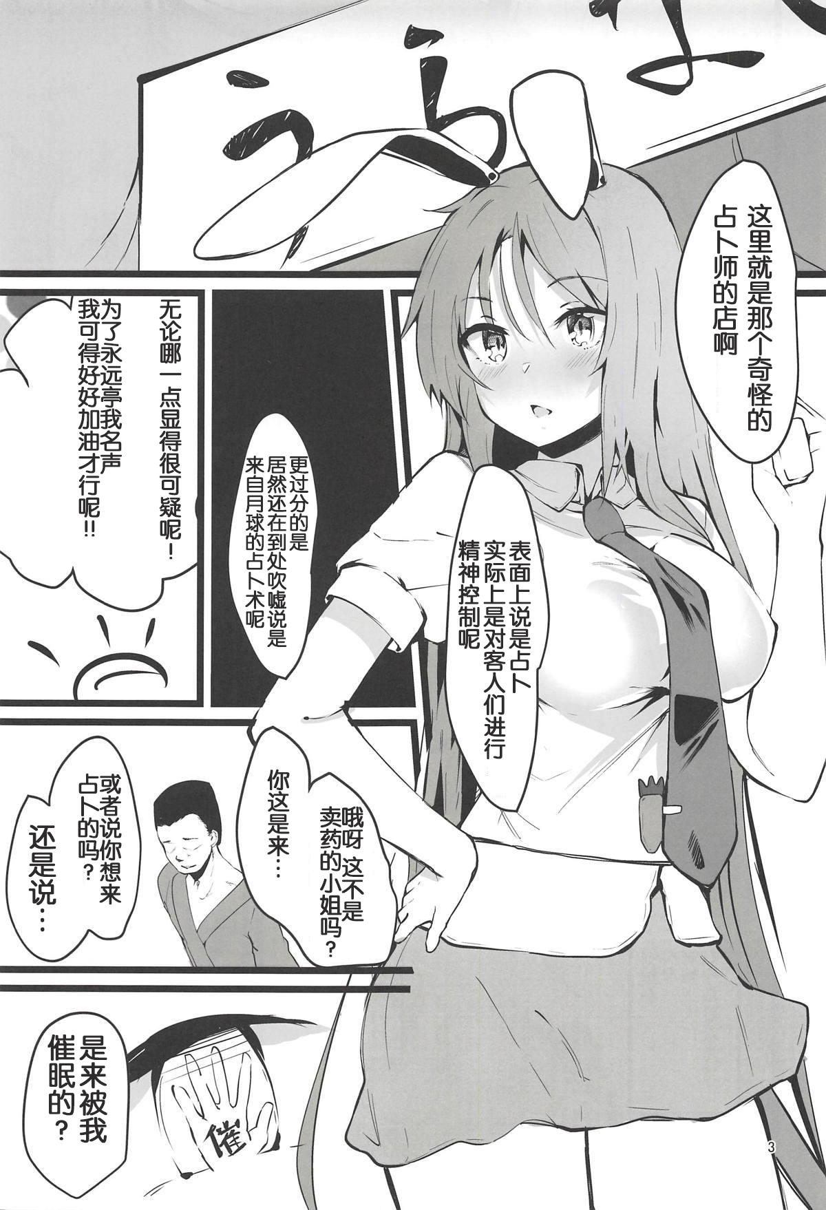 (Shuuki Reitaisai 5) [Imasori Dondai (Us Them)] Chijou no Tsuki Usagi wa Saimin ni Kakaranai (Touhou Project) [Chinese] [靴下汉化组] page 3 full