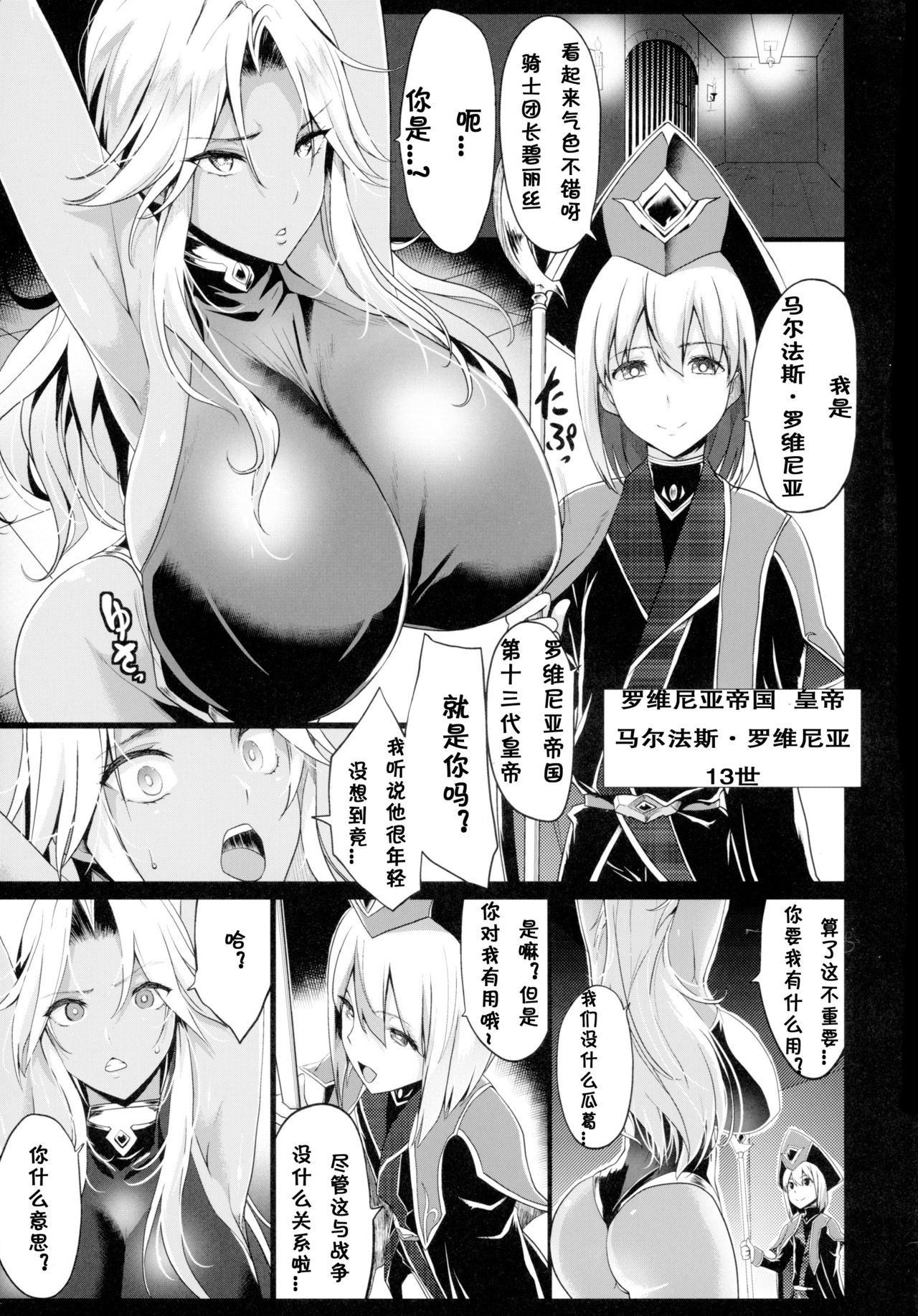 (C89) [Gate of XIII (Kloah)] Shota Koutei Kyoudai ni Torawareta Bakunyuu Onna Kishi [Chinese][TD個人漢化] page 5 full