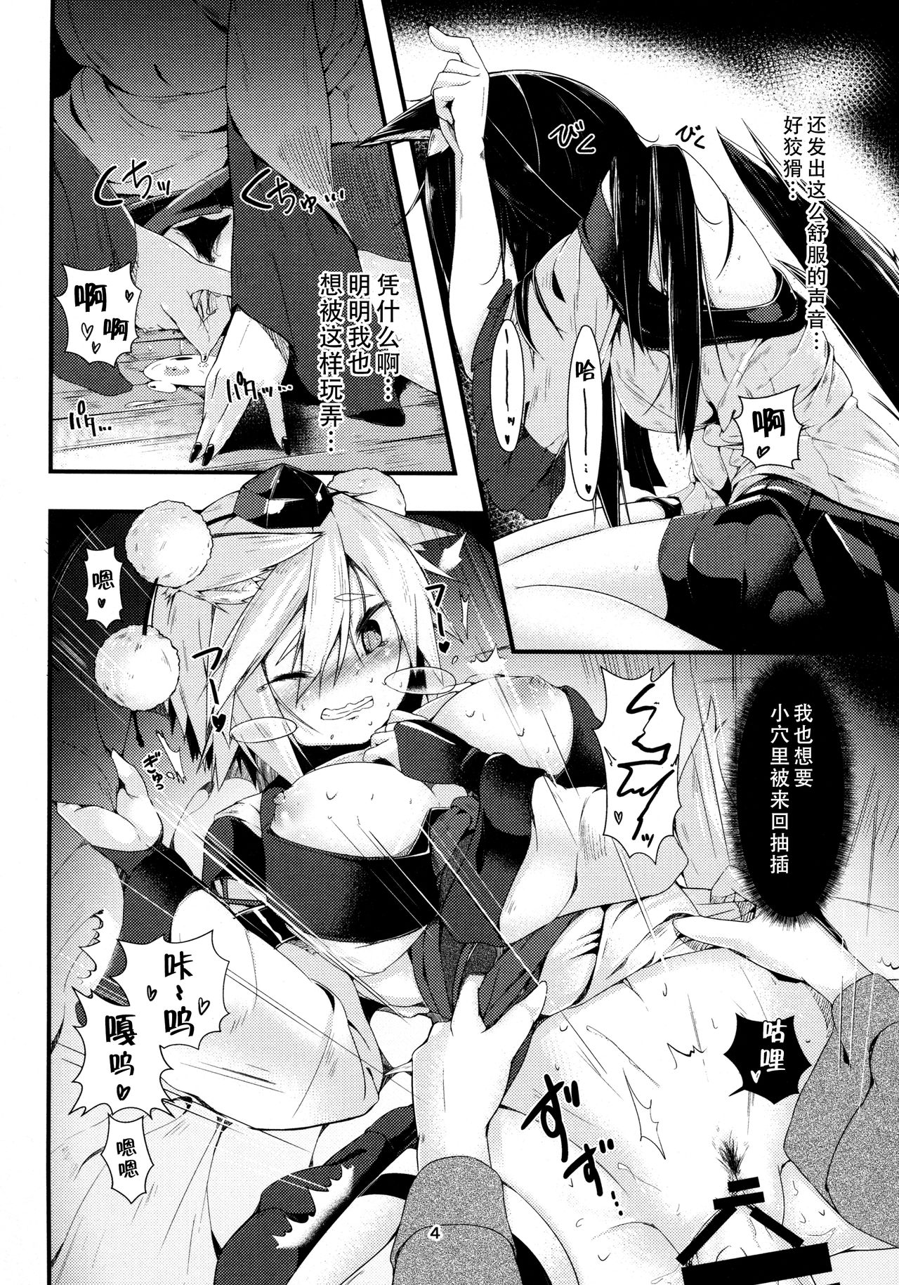 (Reitaisai 14) [Nanika no Heya (Hira)] Inu no Onee-chan no Hatsujou Nihikime (Touhou Project)[chinese][狗东西汉化组] page 4 full