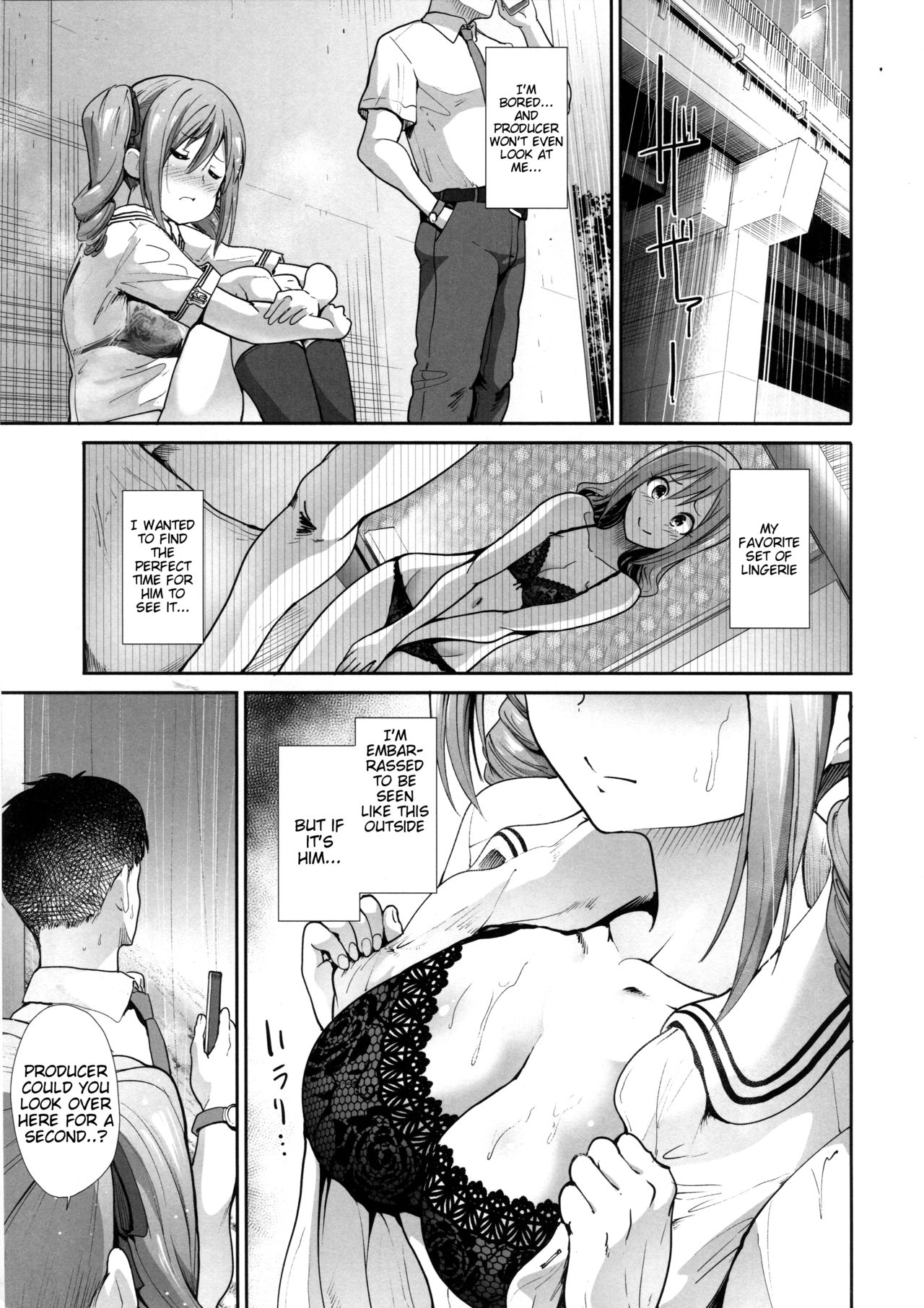 (C94) [Takemasaya (Takemasa Takeshi)] Seifuku Seikou ~Kanzaki Ranko & Mizumoto Yukari~ (THE IDOLM@STER CINDERELLA GIRLS)[English] [Tigoris Translates & 1 2 Translations] page 4 full