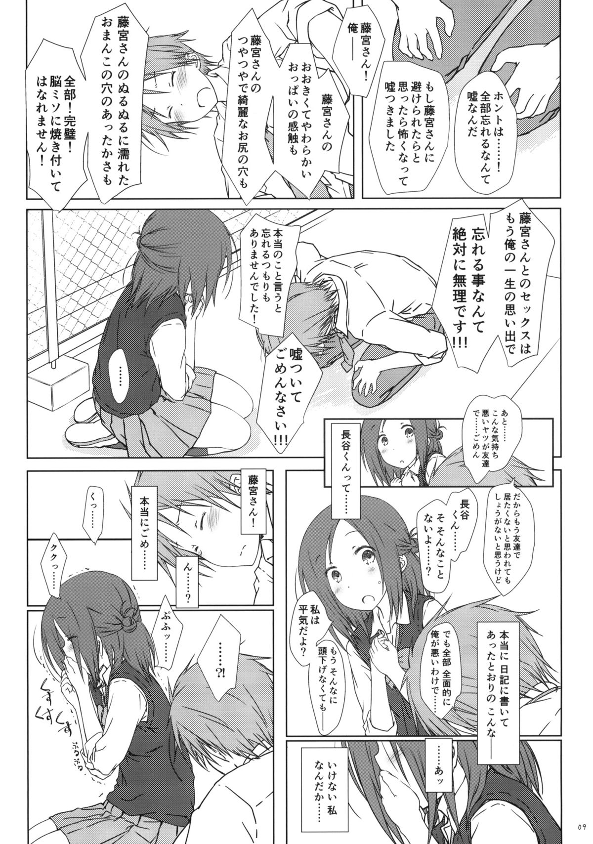 (COMIC1☆9) [Super Flat Lolinitron (Focke Wolf)] Tomodachi to no Sex no Tsuzuki no sorekara. + Paper (One Week Friends) page 8 full