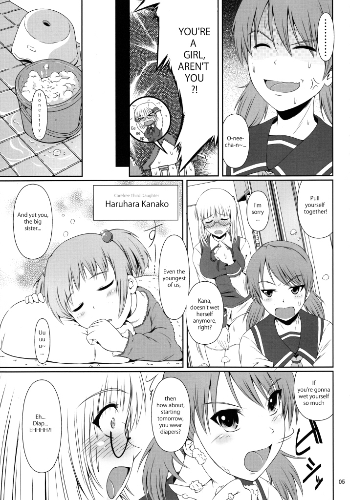 (COMIC1☆8) [Atelier Lunette (Mikuni Atsuko)] Naisho Nano! -Haruhara-ke San Shimai Monogatari- [English] page 4 full