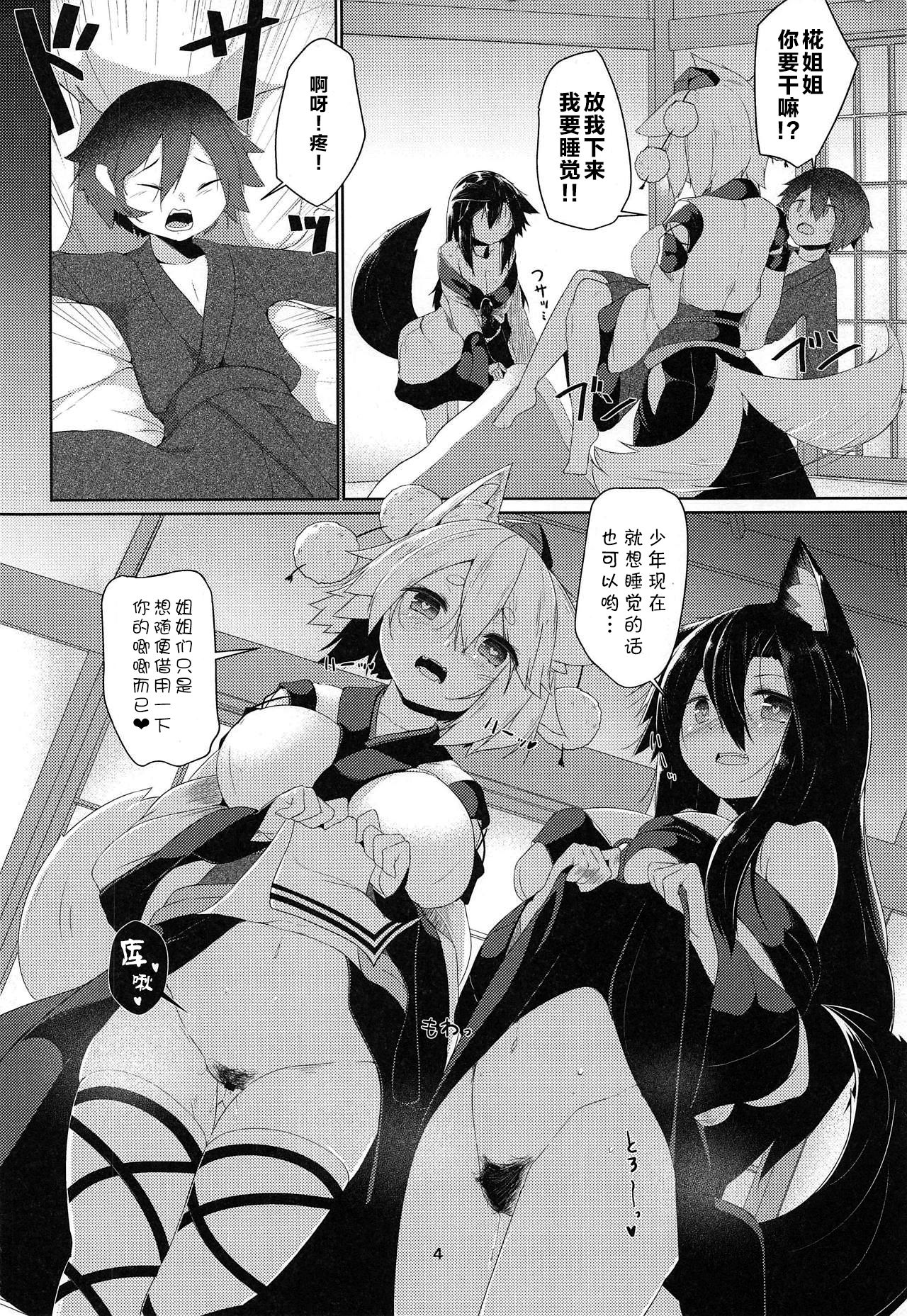 (Reitaisai 16) [Nanika no Heya (Hira)] Zoku Inu no Onee-chan-tachi no Hatsujou (Touhou Project) [Chinese] [狗东西汉化组] page 4 full