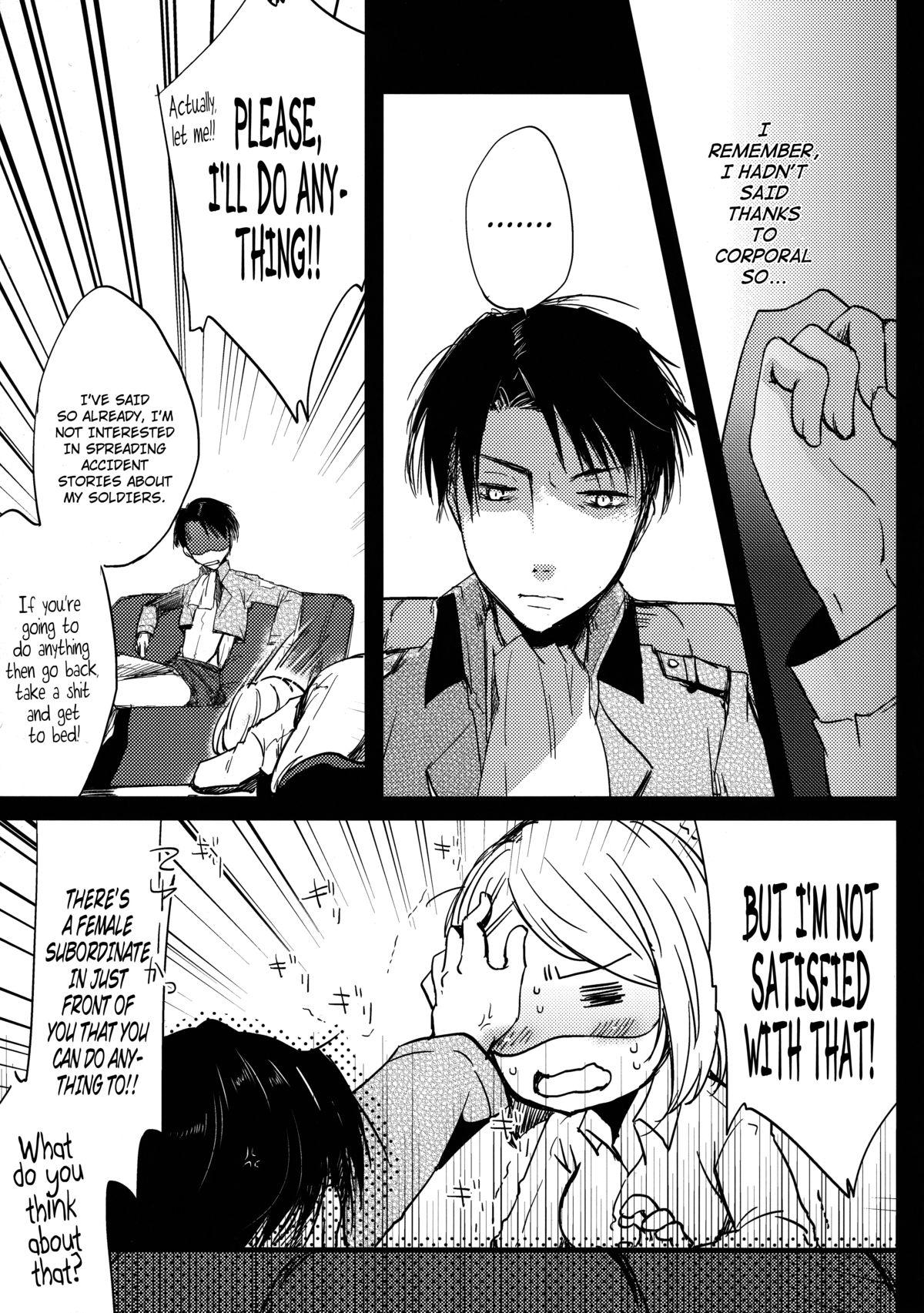 (C84) [JUDGEMENT (Shino)] SHOW+ER (Shingeki no Kyojin) [English] [N04h] page 9 full