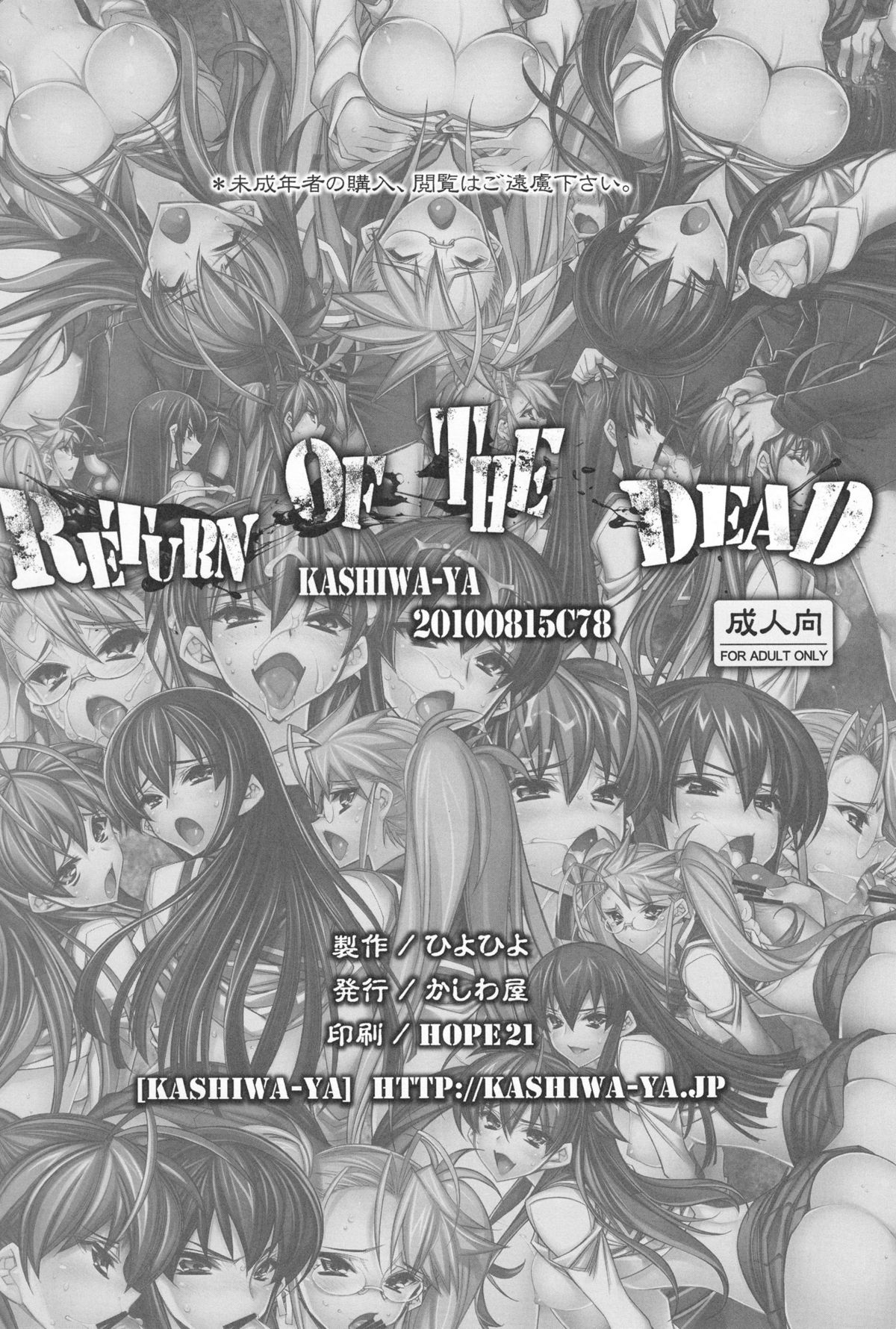 (C78) [Kashiwa-ya (Hiyo Hiyo)] Return of The Dead (Gakuen Mokushiroku Highschool of The Dead) [English] {doujin-moe.us} page 18 full