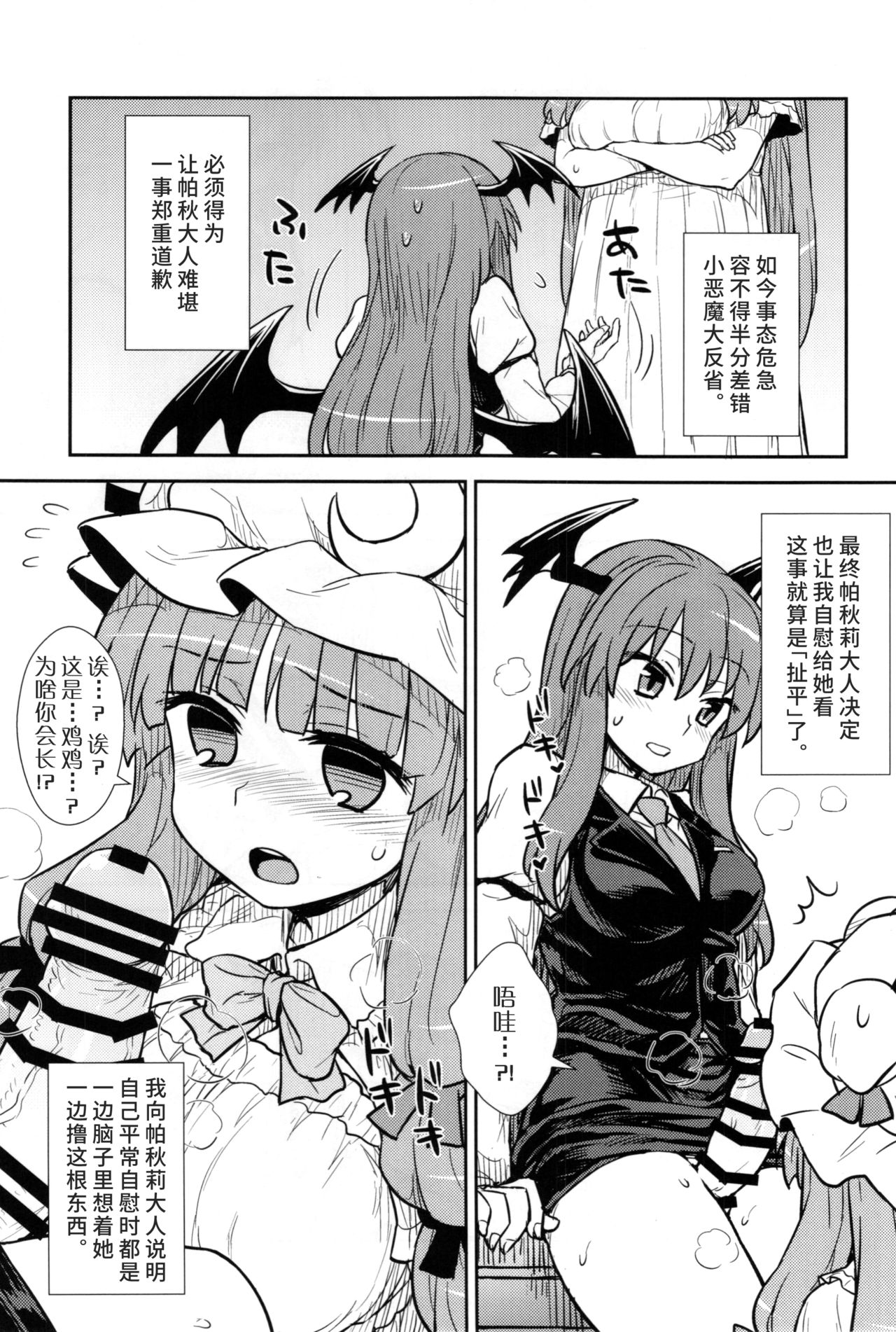 (C88) [110-GROOVE (Itou Yuuji)] Koakuma no Patchouli Kansatsuki (Touhou Project) [Chinese] [彷徨水面个人汉化] page 9 full