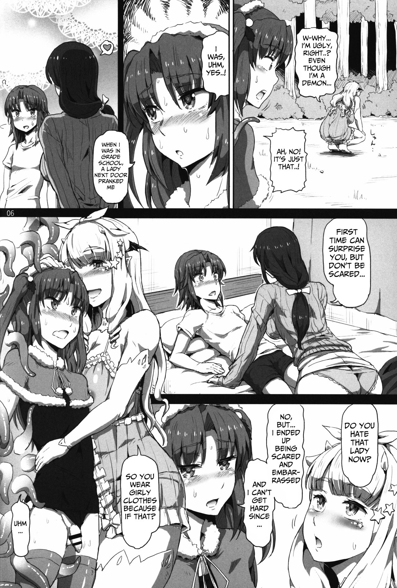 (C90) [.7 (DAWY)] Onee-sama na Succubus to Josou Santa-chan｜Mature Succubus and Young Santa-chan [English] page 6 full