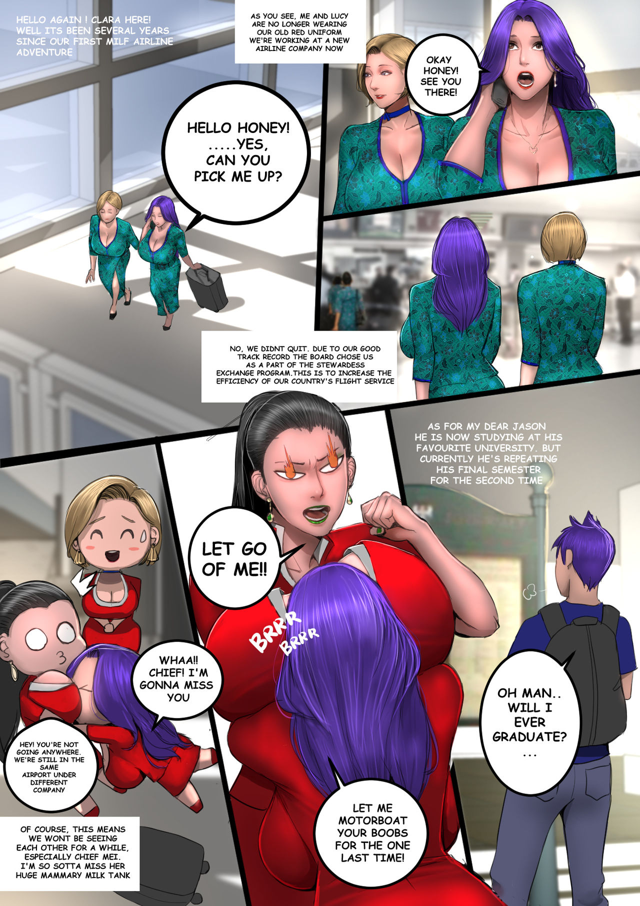 [Scarlett Ann] MILF AIRLINE: My Dear Mr. Pilot (Ongoing) page 5 full