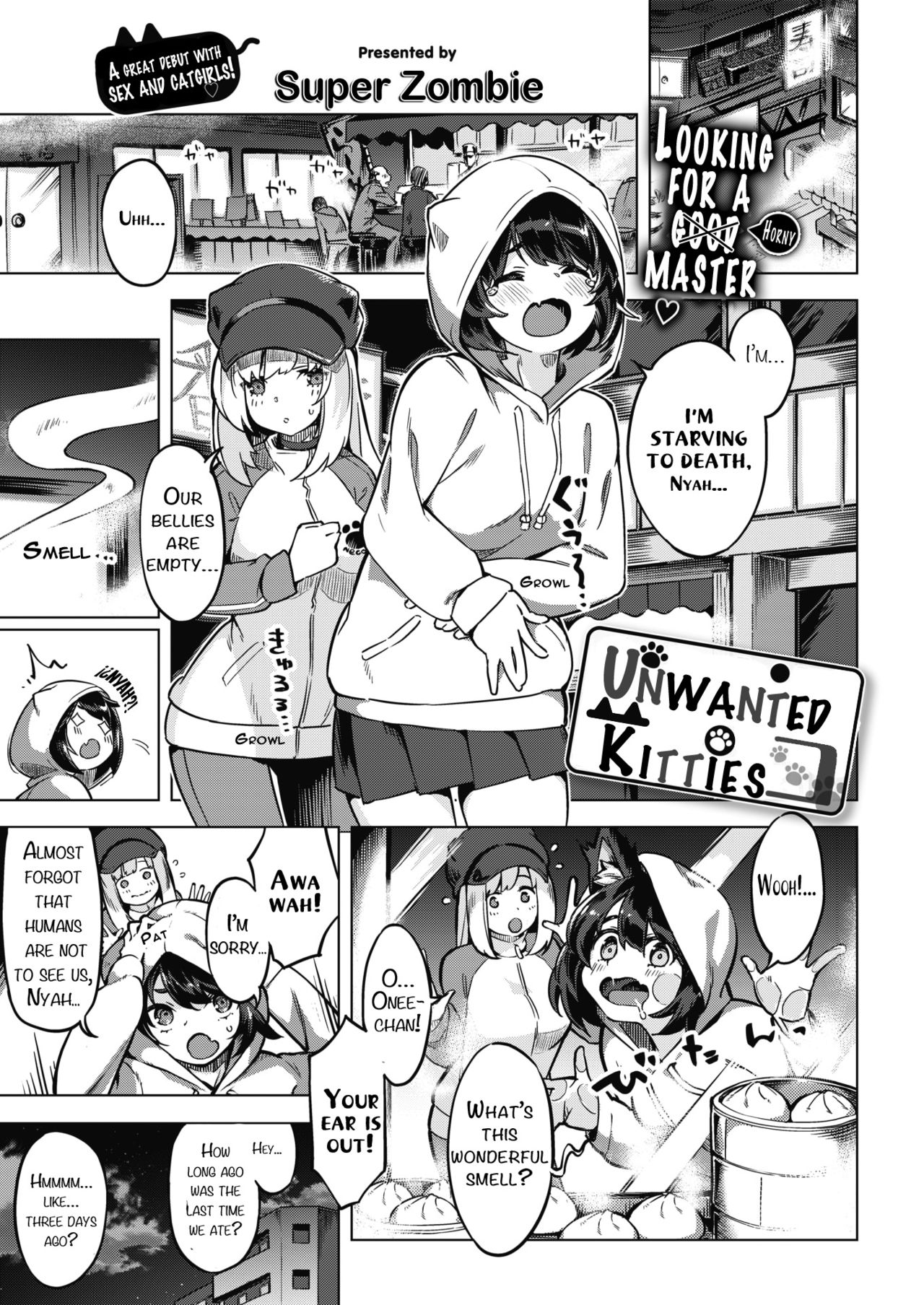 [Super Zombie] Oshikake Nyanko | Unwanted Kitties (COMIC Kairakuten BEAST 2020-07) [English] [Digital] page 1 full