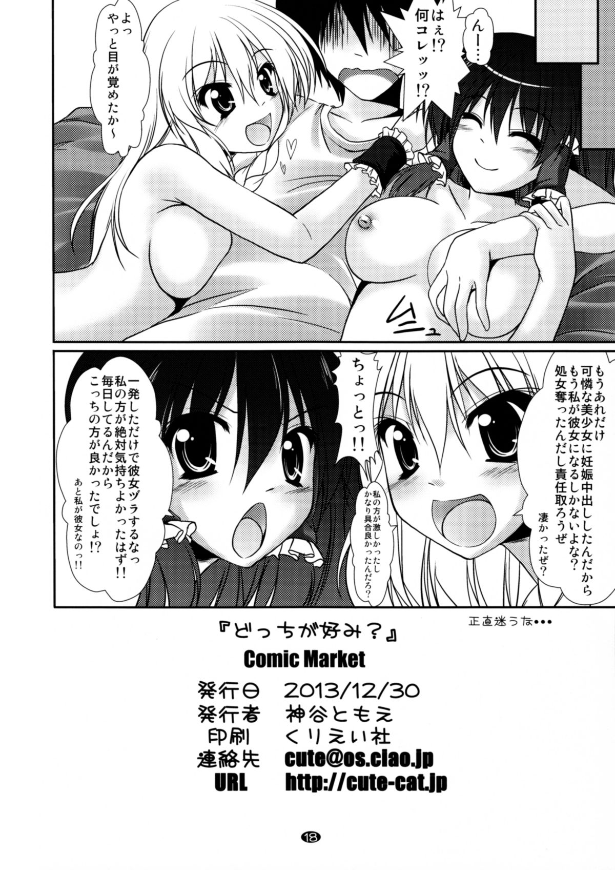 (C85) [CUTE (Kamiya Tomoe)] Docchi ga Konomi? (Touhou Project) page 17 full