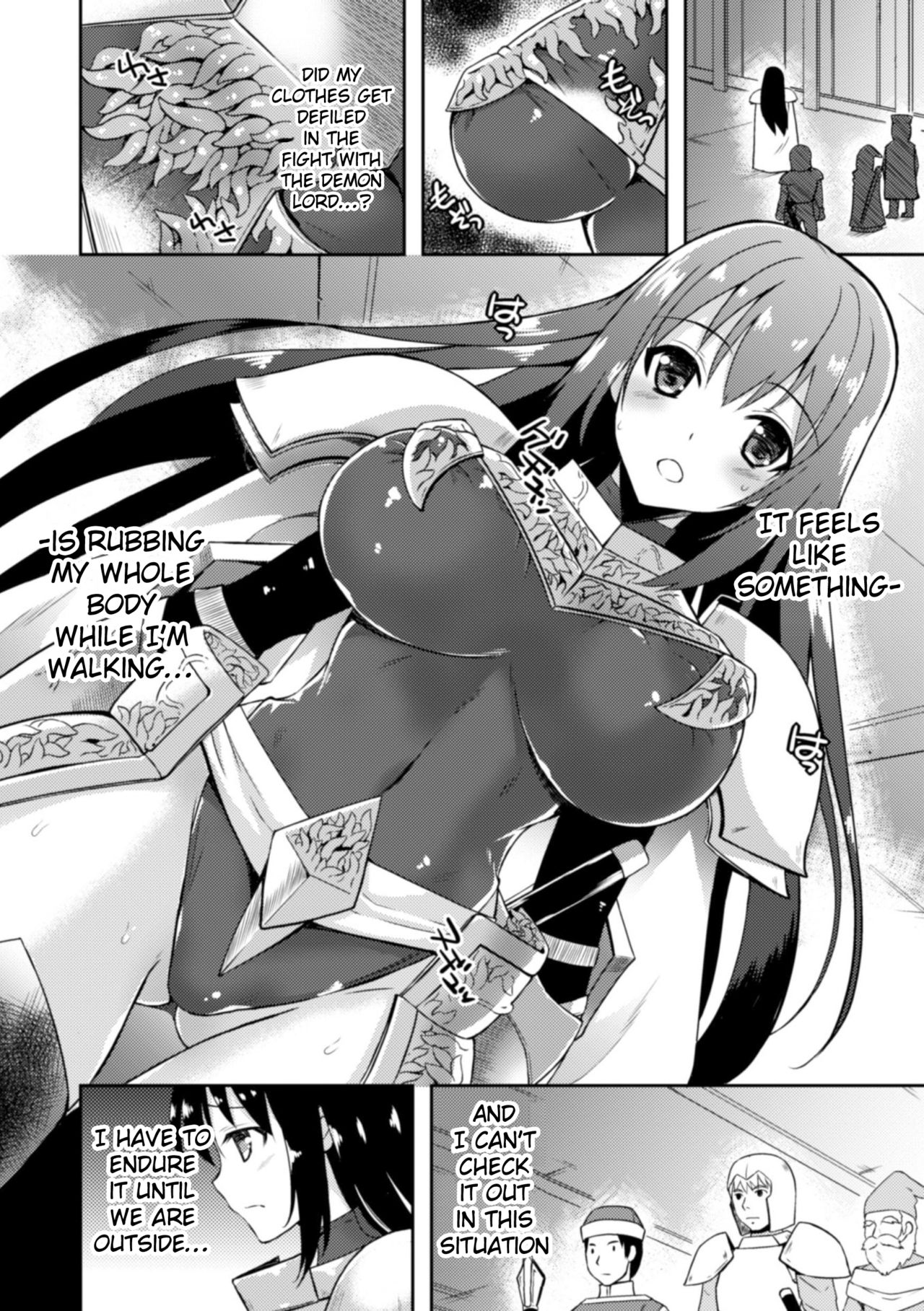 [Tenro Aya] Heroine Erina ~The Desire to Squirm within the Armor~ (2D Comic Magazine Shokushu Yoroi ni Zenshin o Okasare Mugen Zecchou! Vol.1) [English] {Hennojin} [Digital] page 4 full