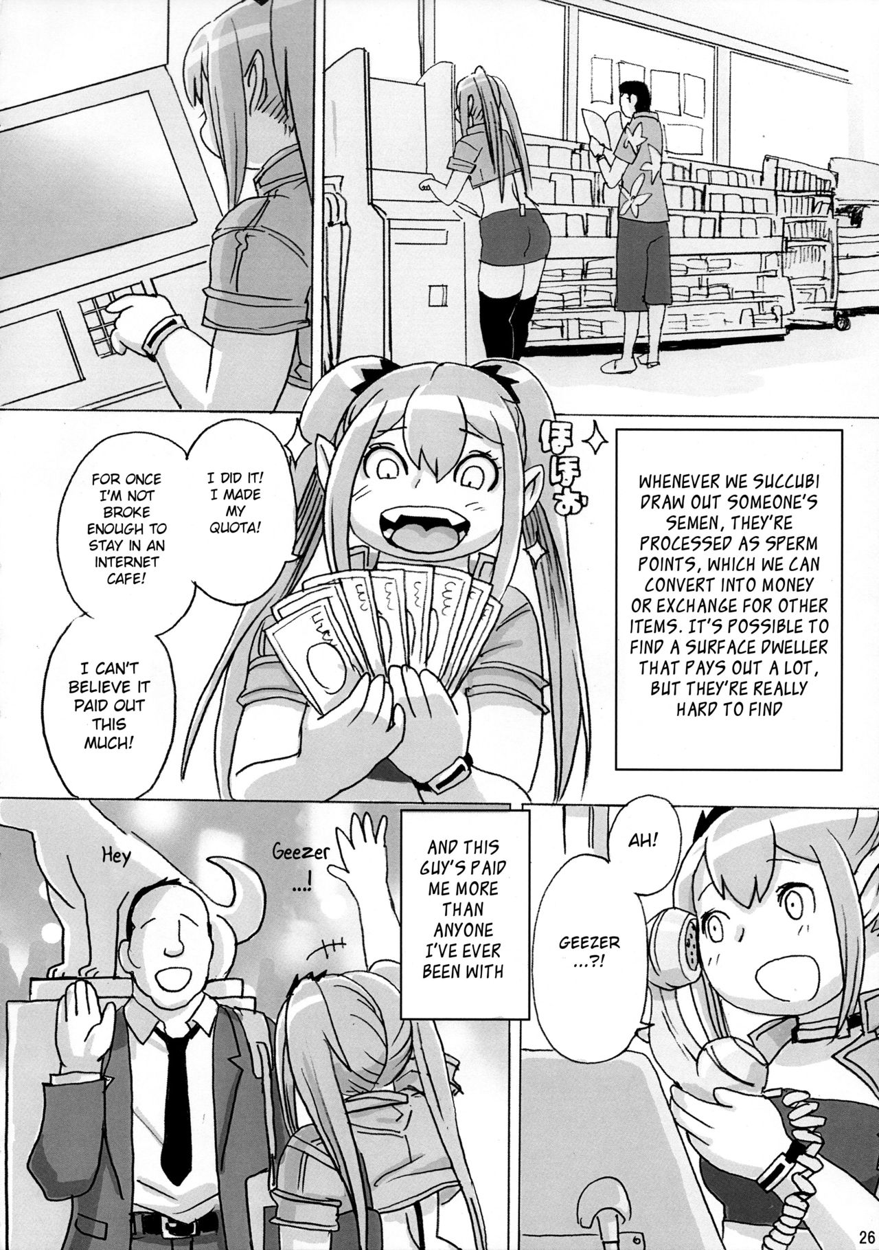 (C94) [UNKNOWN MEAT (Kojima Video)] Ochikobore Succubus [English] [BSN] page 27 full