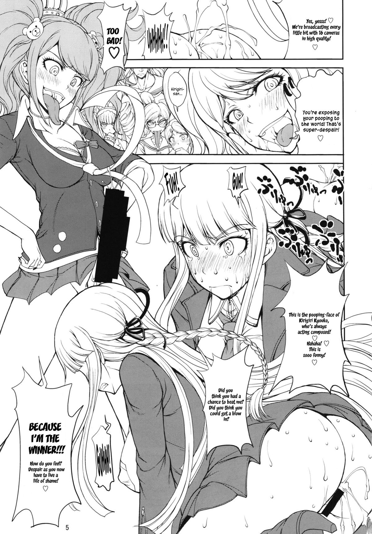 (C85) [Majimadou (Matou)] Enoshima-sensei no Chou Zetsubou-teki Zecchou Jugyou + Futaket Paper (Danganronpa) [English] [N04H] page 5 full