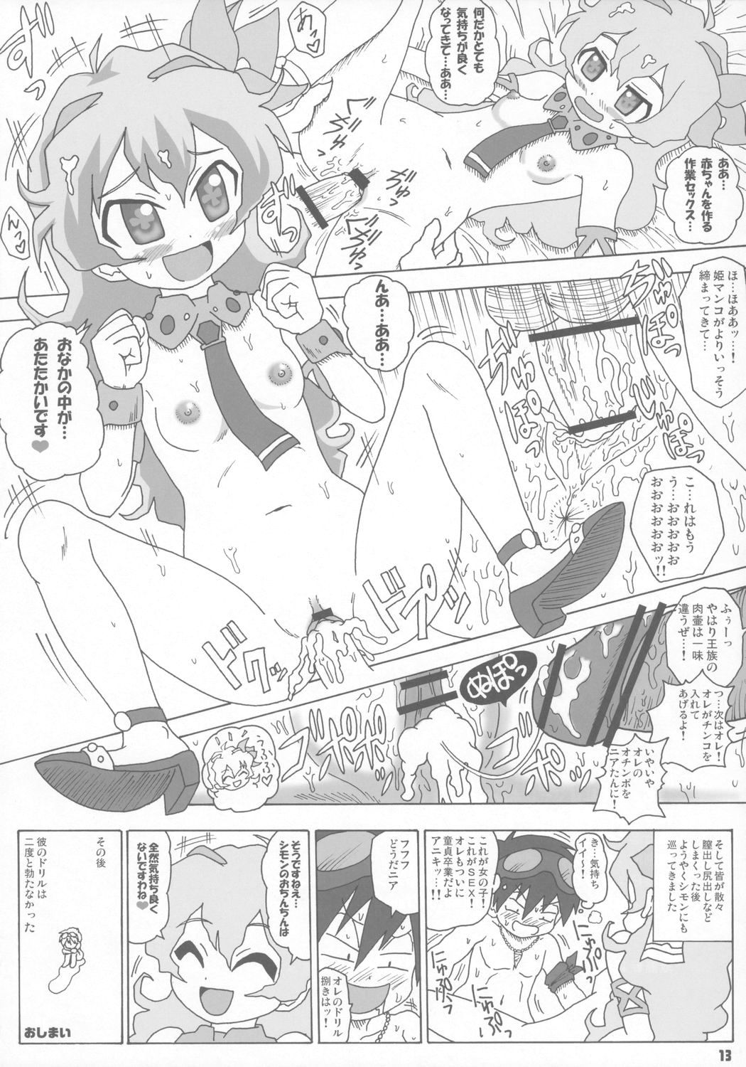 (SC37) [Shi-zu House (Iguchi Sentarou)] TEIZOKUGUREN MALEBOLGE (Tengen Toppa Gurren Lagann) page 12 full