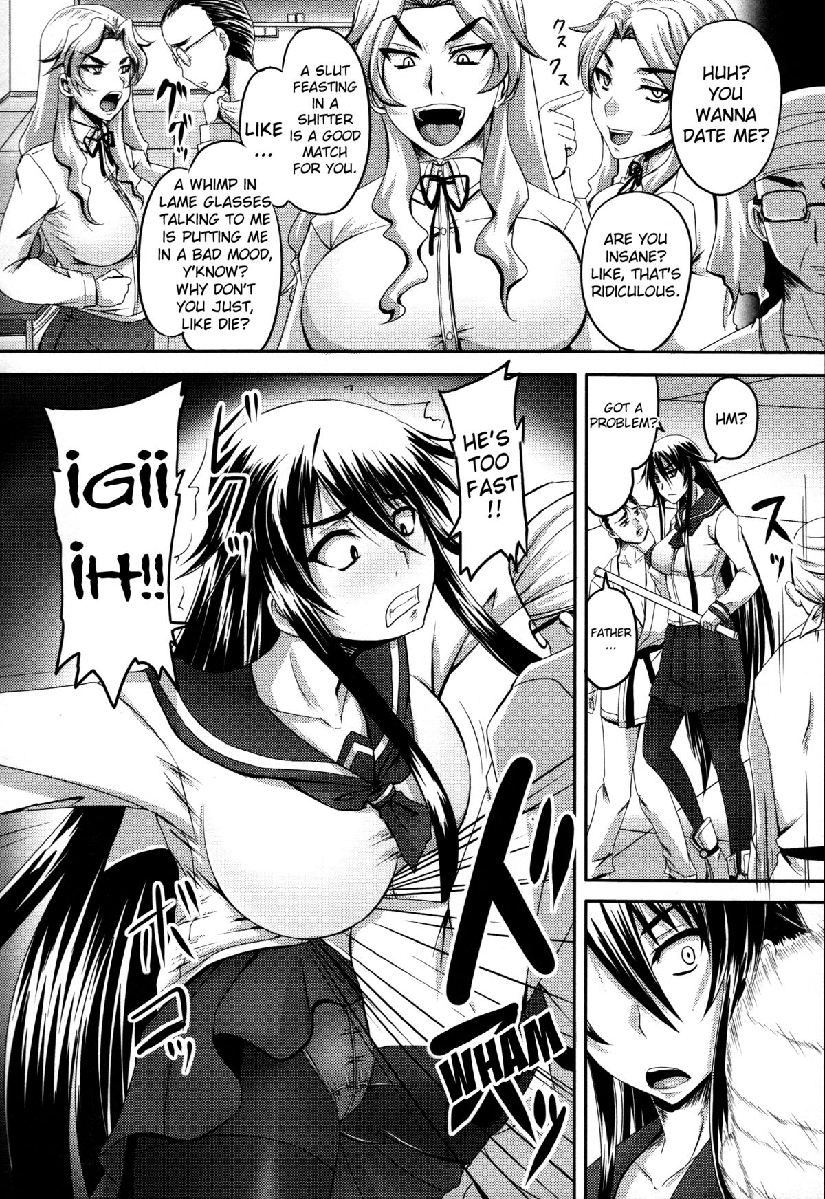 [Nozarashi Satoru] Jigoujitoku no Midare Randori | The Dirty Randori She Brought On Herself Ch. 1-2 [English] {doujin-moe.us} page 6 full